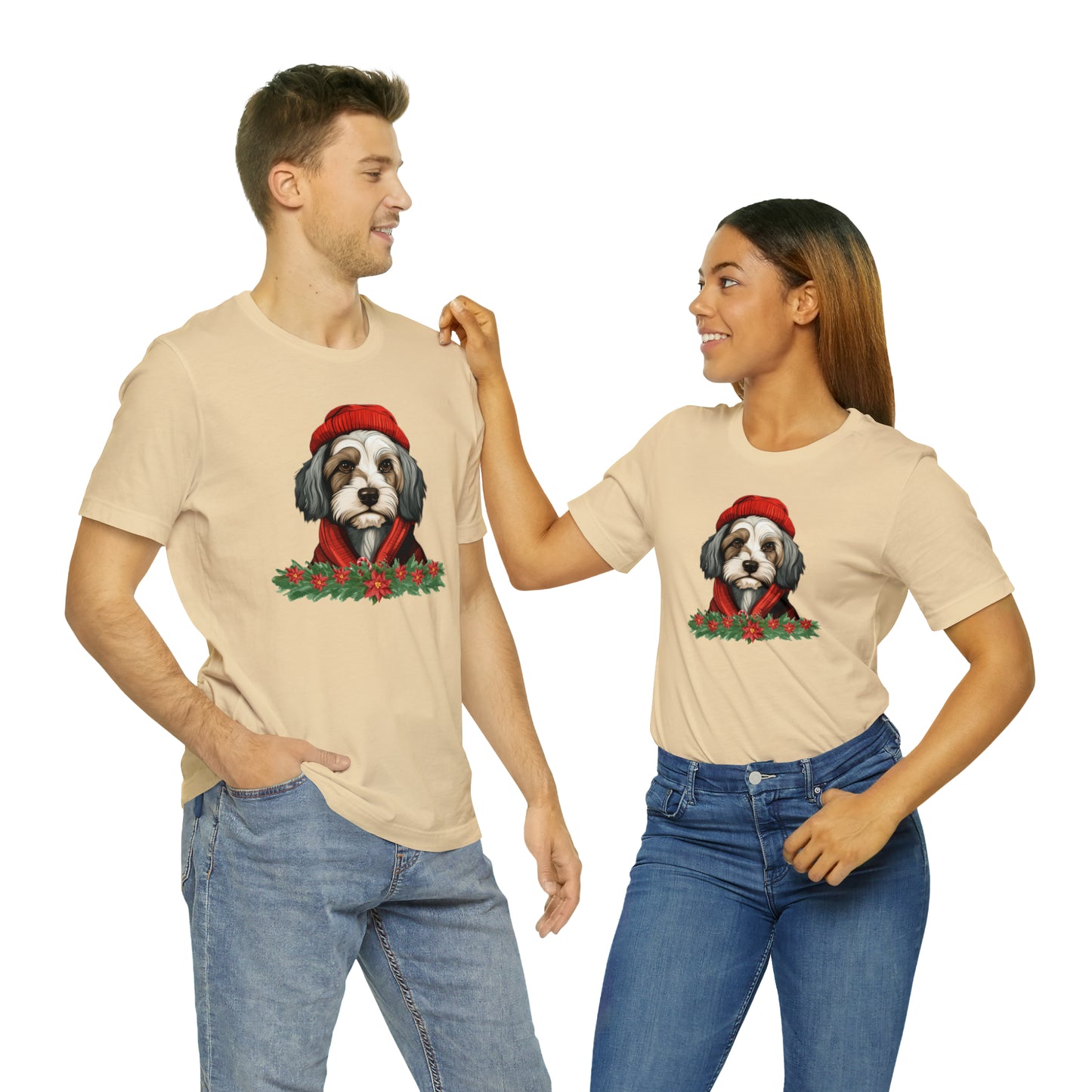 Havanese in Hat & Scarf Unisex Jersey Short Sleeve Tee