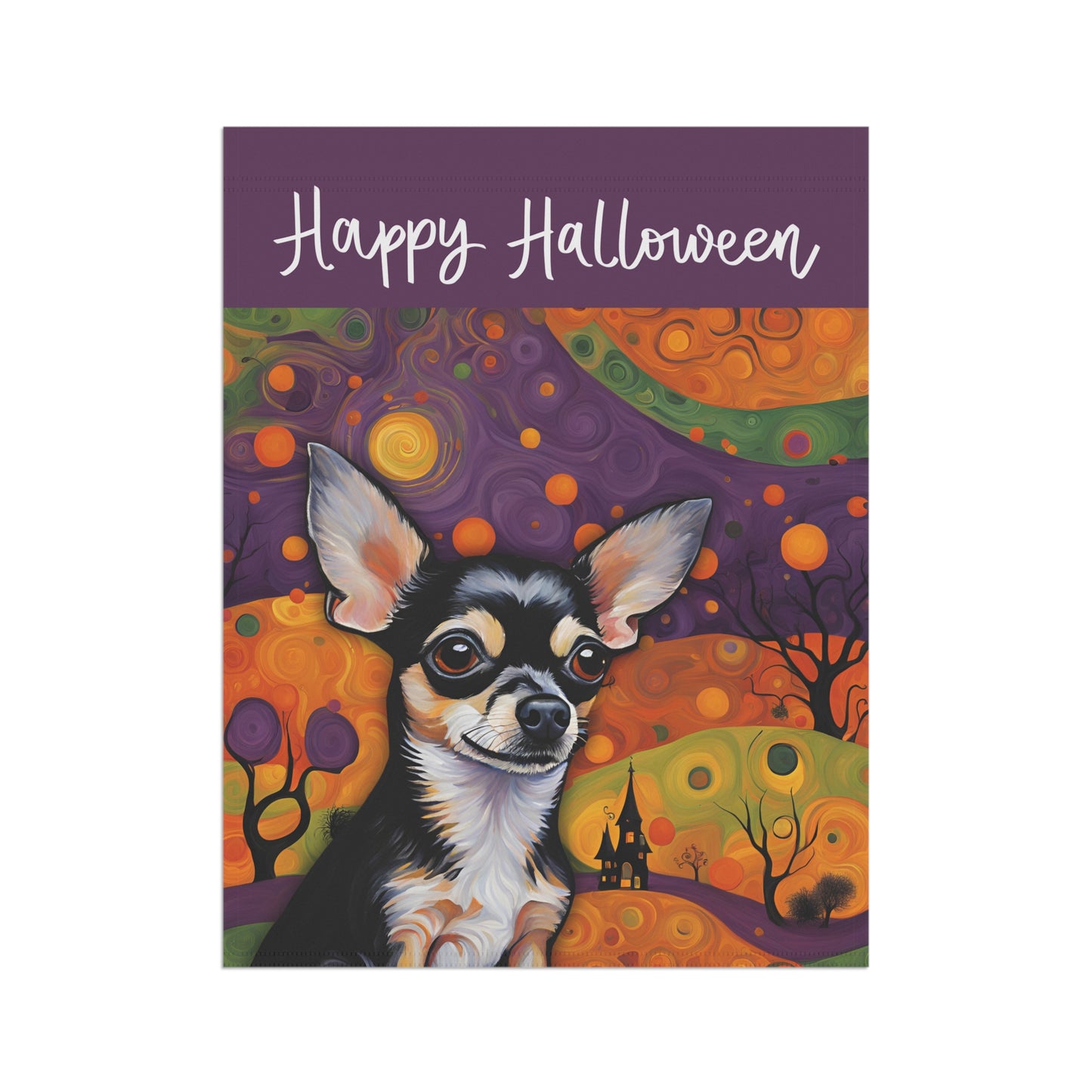 Chihuahua Happy Halloween 2-Sided Garden & House Flag/Banner