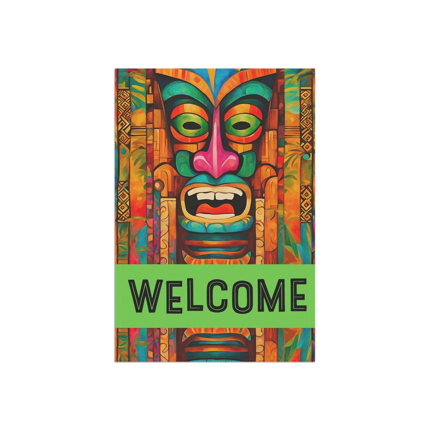 Tiki Jive Welcome 2-Sided Garden & House Flag/Banner