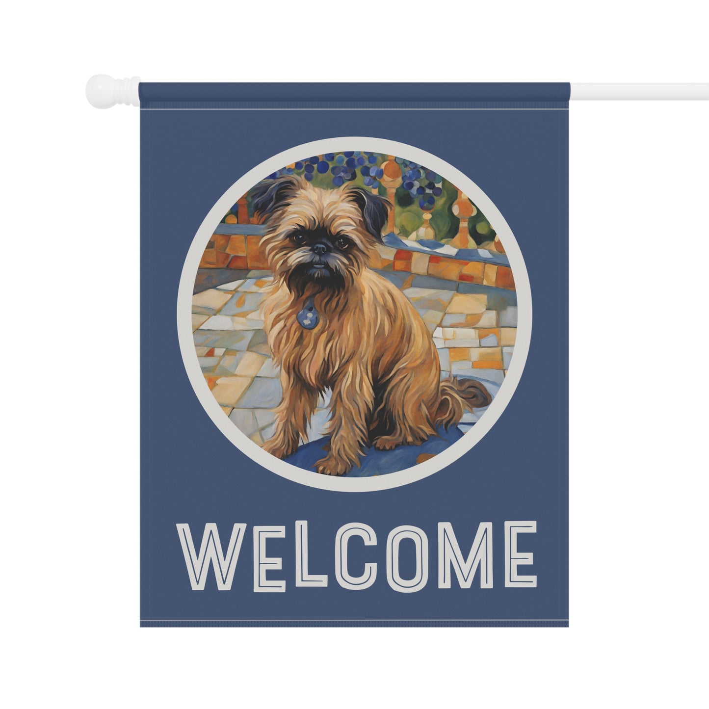 Brussels Griffon Welcome 2-Sided Garden & House Flag/Banner