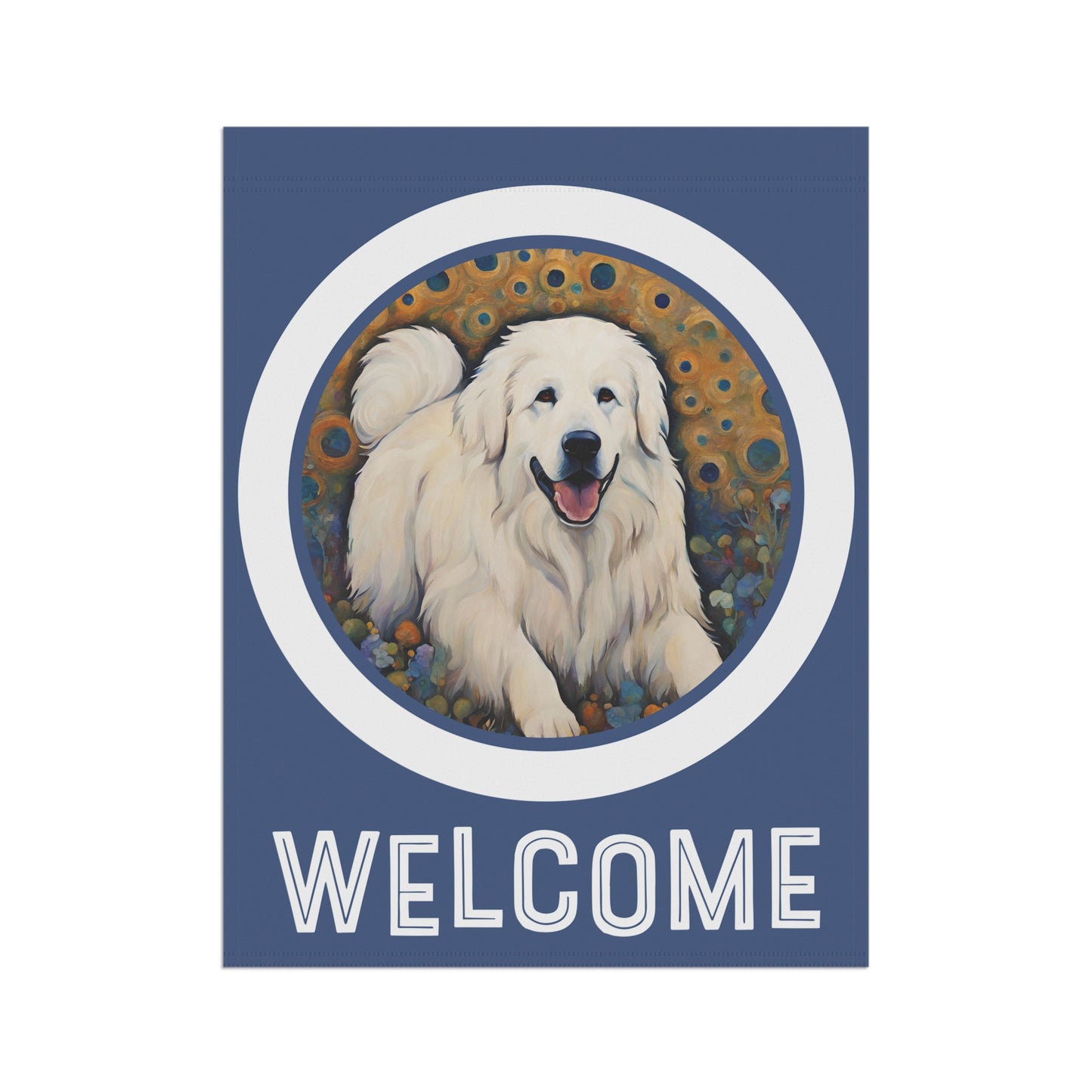 Great Pyrenees Welcome 2-Sided Garden & House Flag/Banner