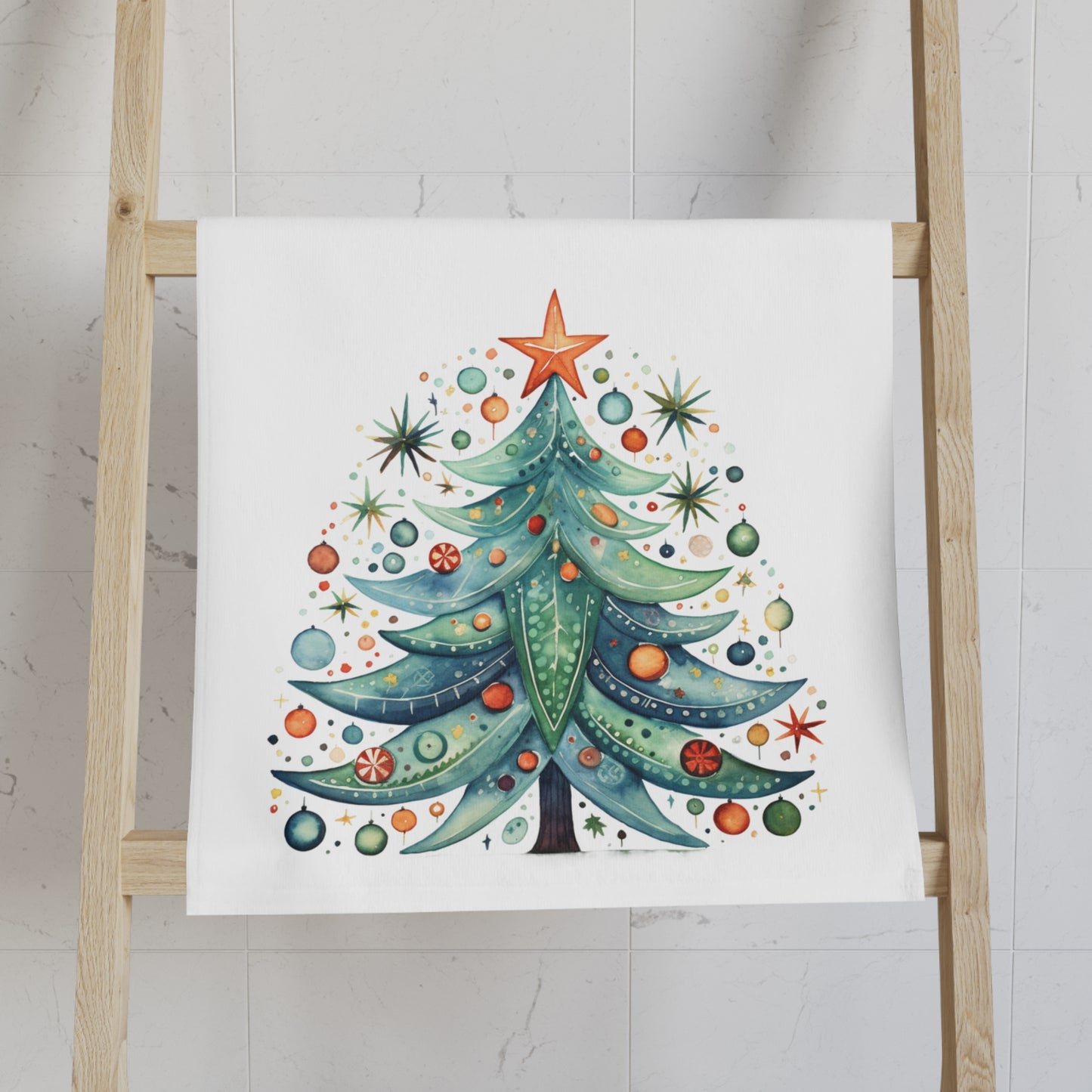 Christmas Tree Funk Hand Towel