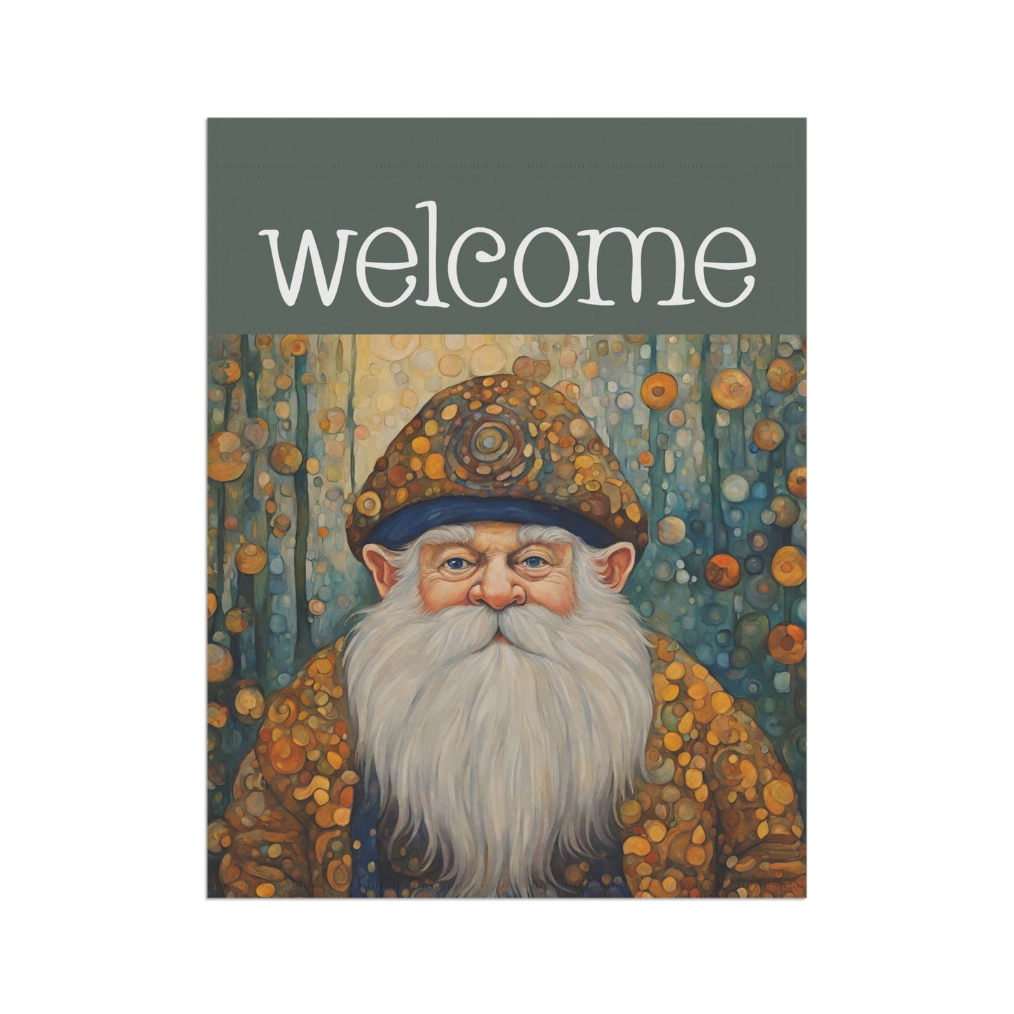 Gnome Welcome 2-Sided Garden & House Flag/Banner