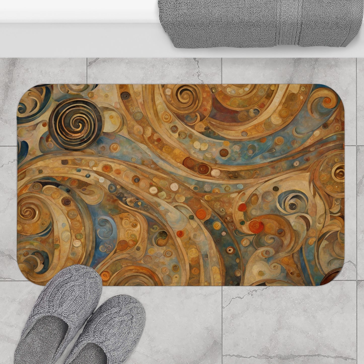 Moody Abstract Microfiber Bath Mat