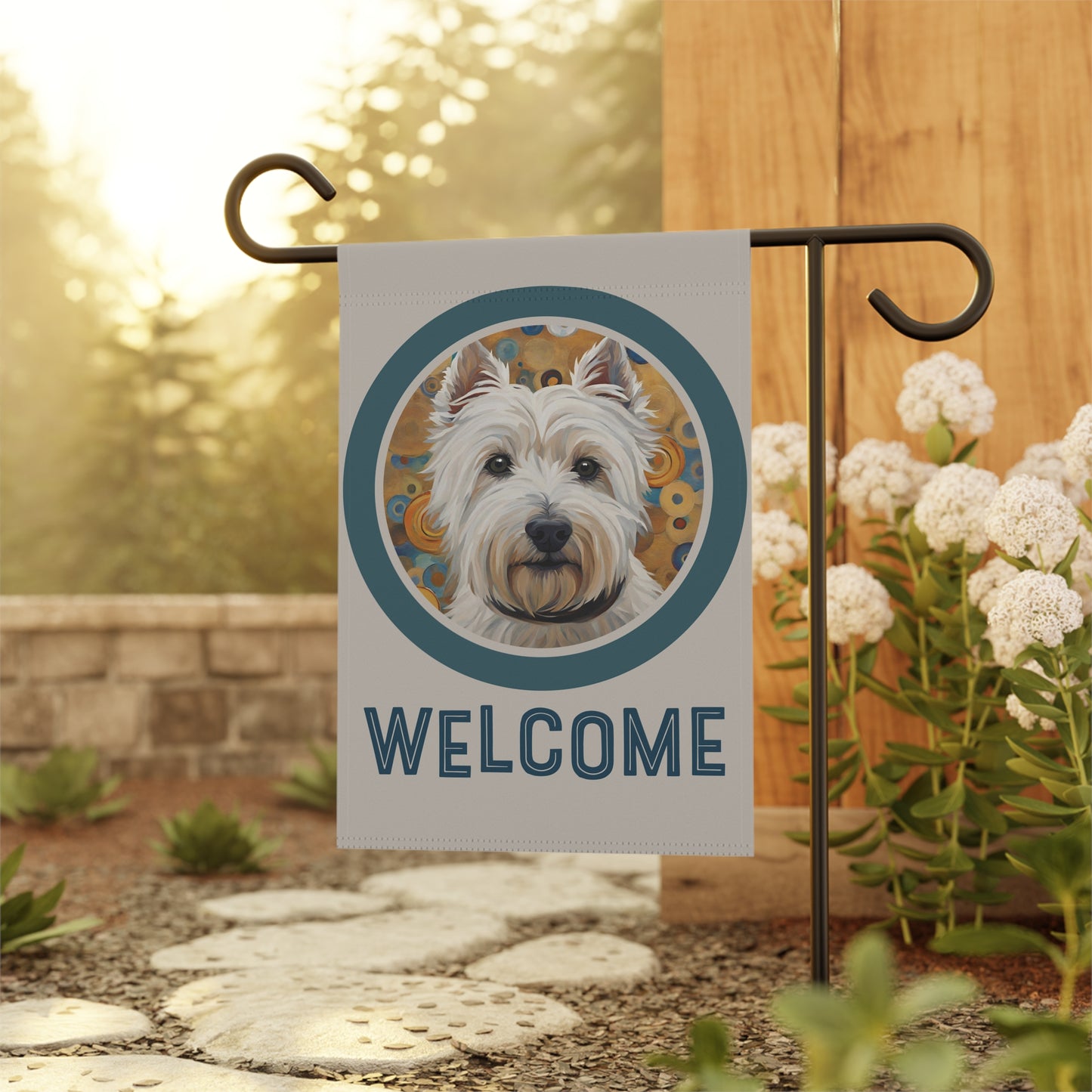 West Highland Terrier Welcome 2-Sided Garden & House Flag/Banner