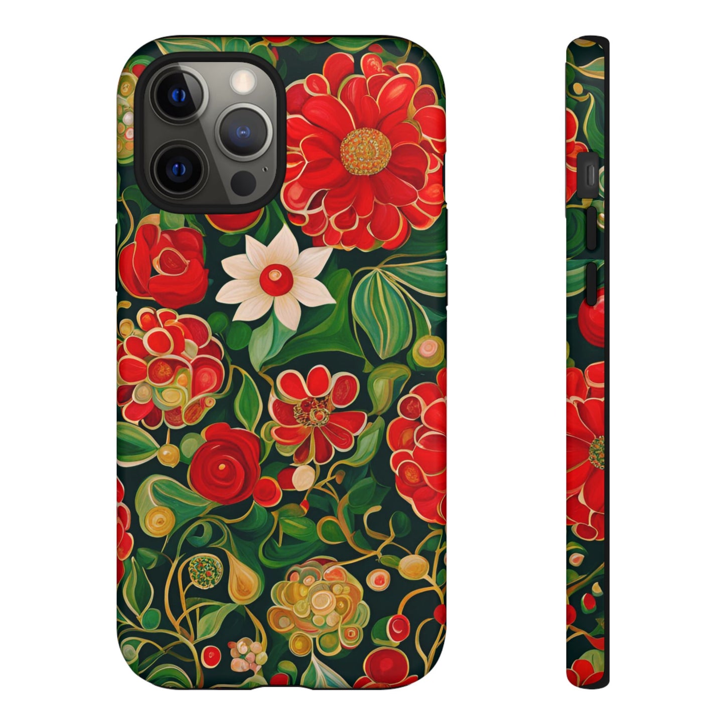 December Flowers iPhone Samsung Galaxy Google Pixel Tough Cases