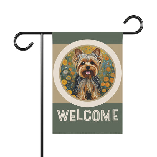 Yorkshire Terrier Welcome 2-Sided Garden & House Flag/Banner