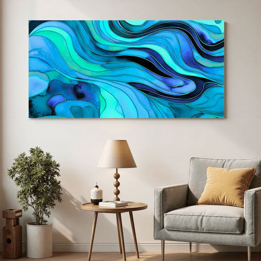 60" x 30" Printed Canvas Fabric Wall Art - No Frame (Made in USA)