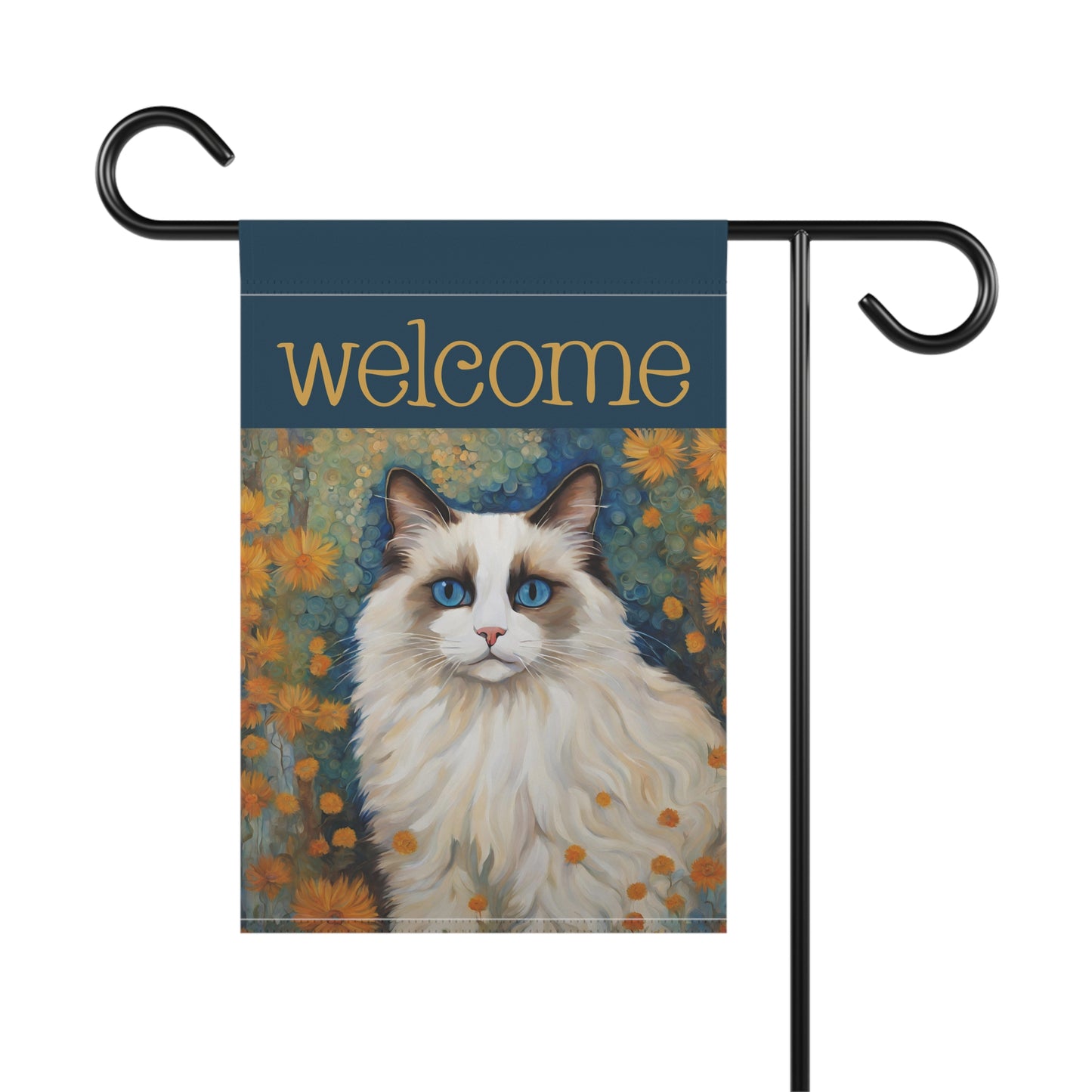 Ragdoll Welcome 2-Sided Garden & House Flag/Banner