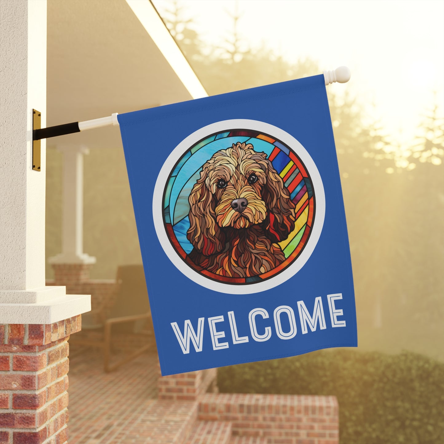 Cockapoo Welcome 2-Sided Garden & House Flag/Banner