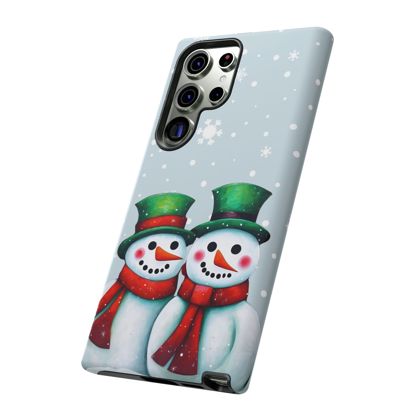 Snowman Couple iPhone Samsung Galaxy Google Pixel Tough Cases