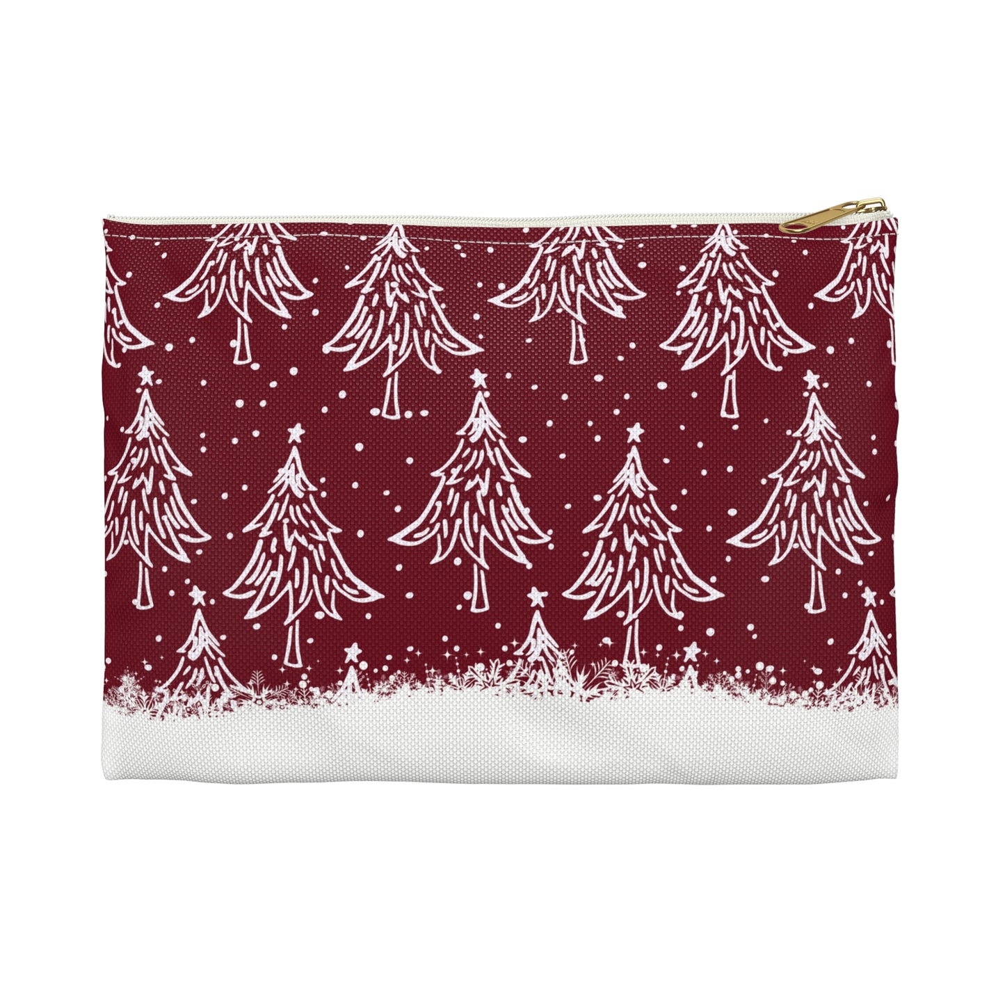 Christmas Trees for All Red Accessory Pouch