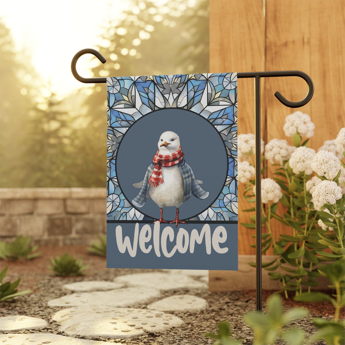 Winter Bird Welcome 2-Sided Garden & House Flag/Banner