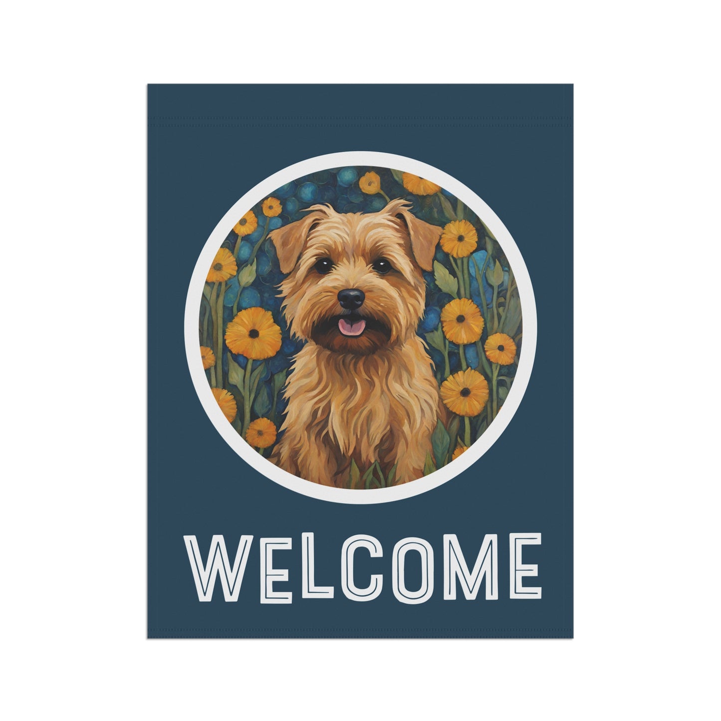 Norfolk Terrier Welcome 2-Sided Garden & House Flag/Banner