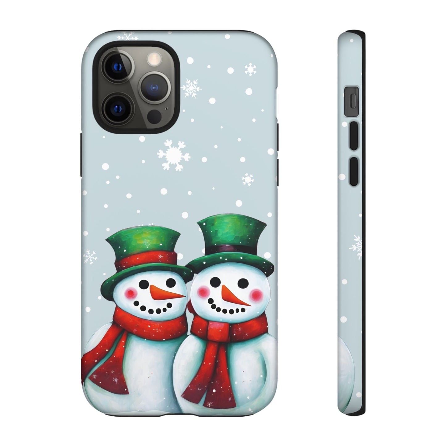 Snowman Couple iPhone Samsung Galaxy Google Pixel Tough Cases