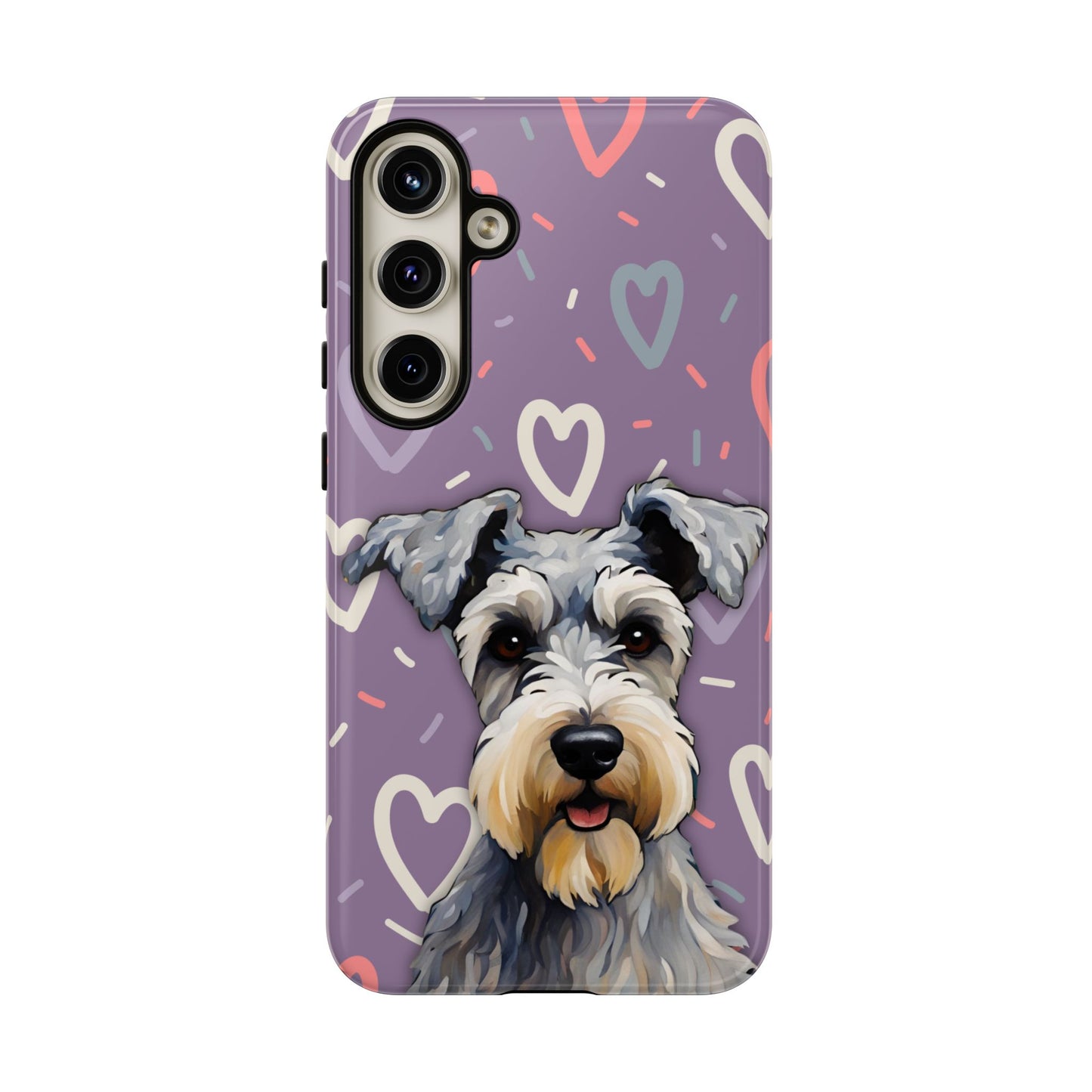 Miniature Schnauzer Love iPhone Samsung Galaxy Google Pixel Glossy Tough Case