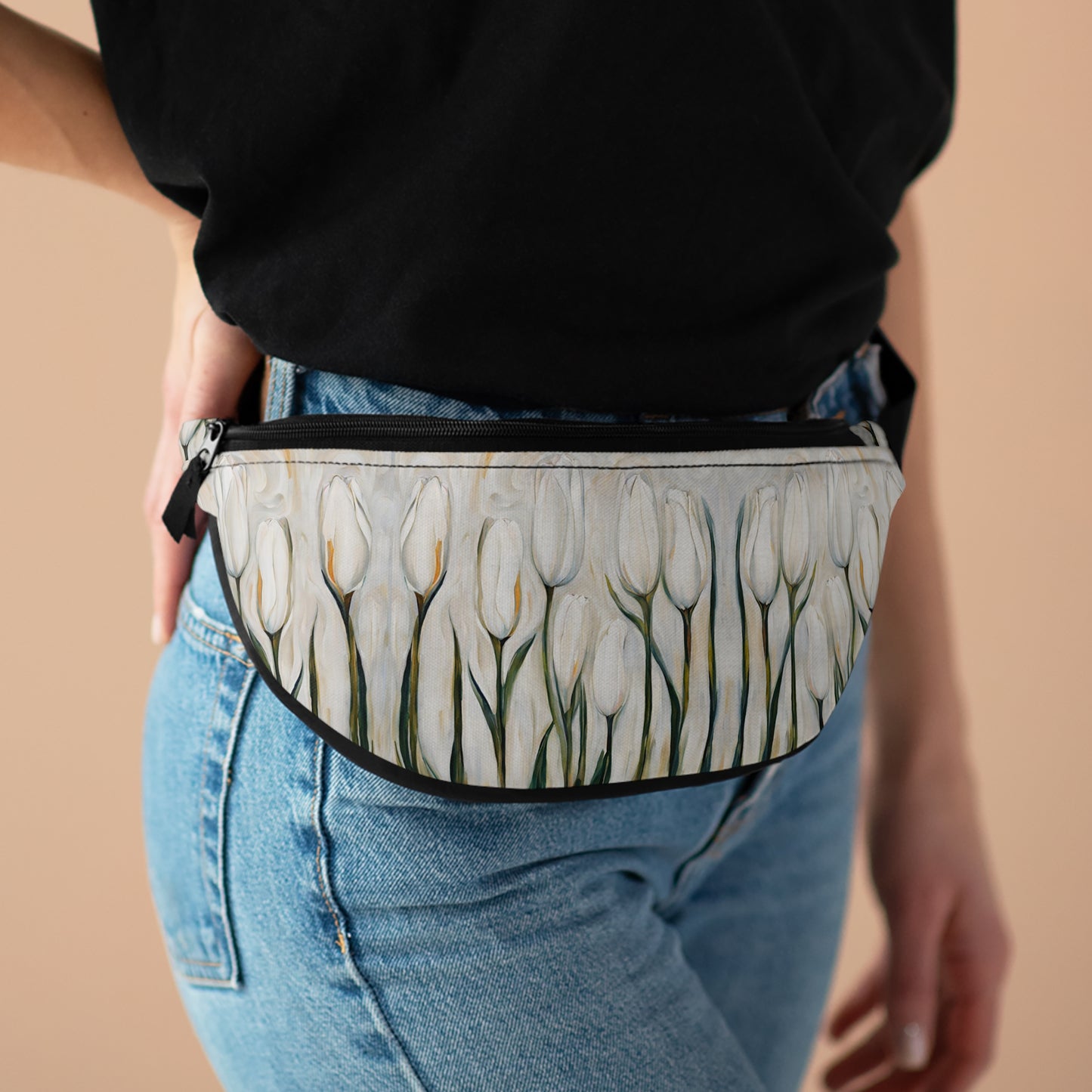 White Tulips Fanny Pack