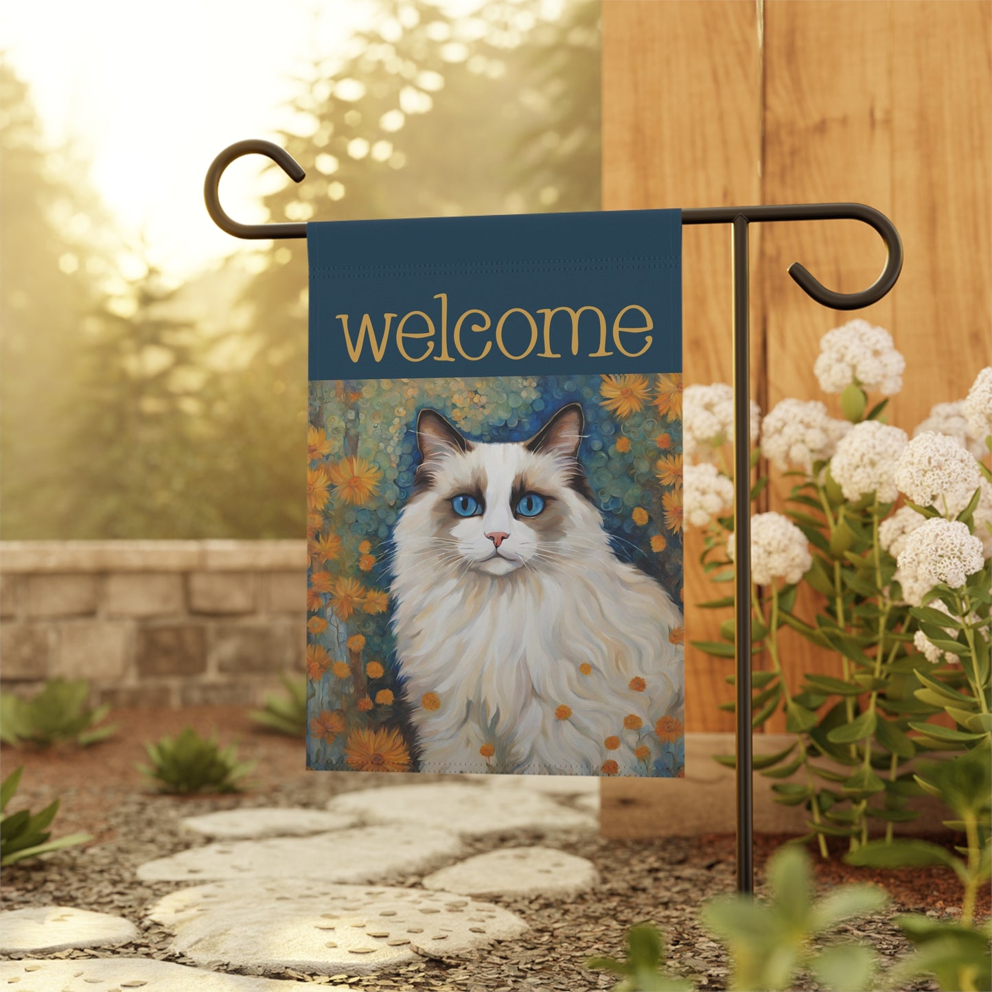 Ragdoll Welcome 2-Sided Garden & House Flag/Banner