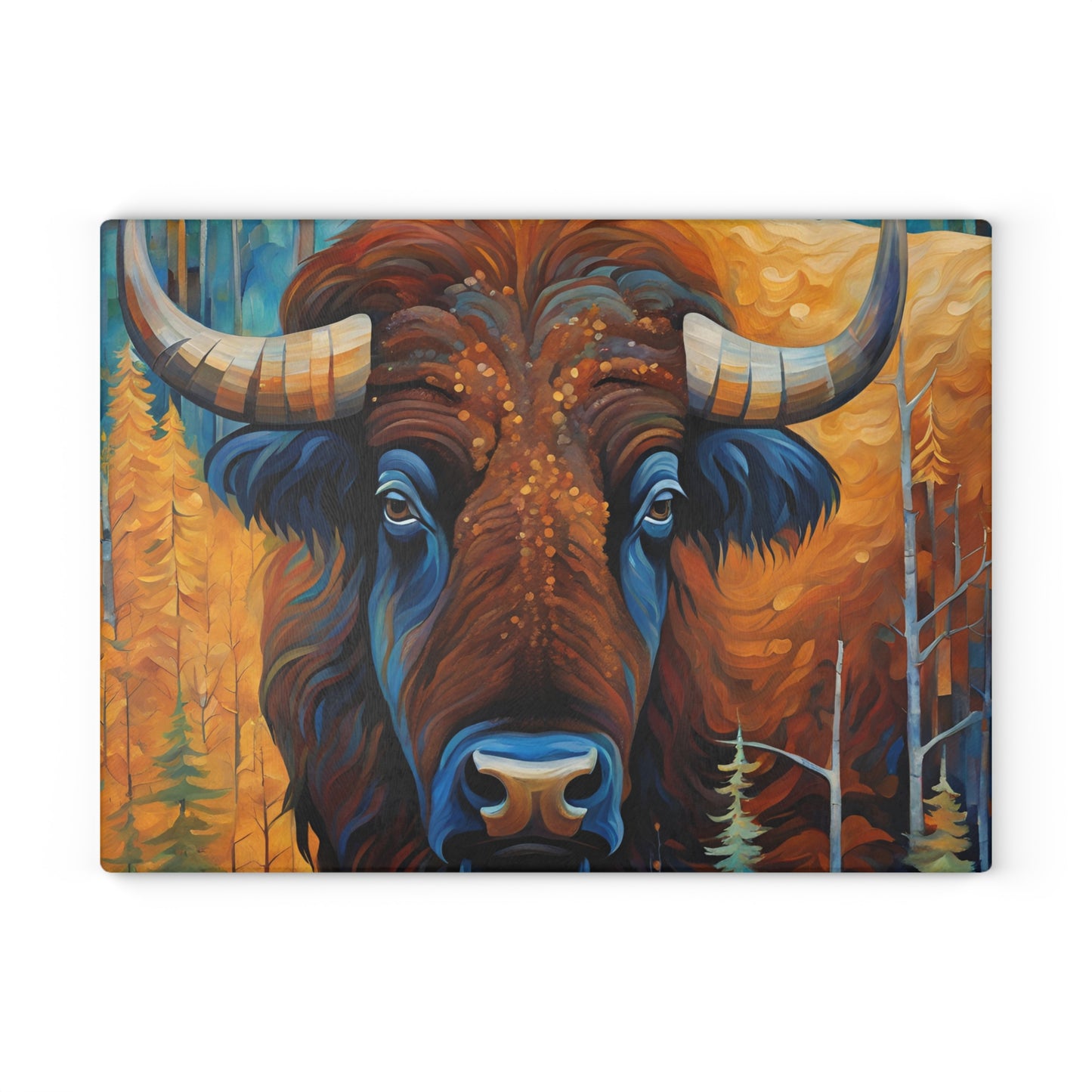 Rocky Mountain Bison Tempered Glass Cutting Board