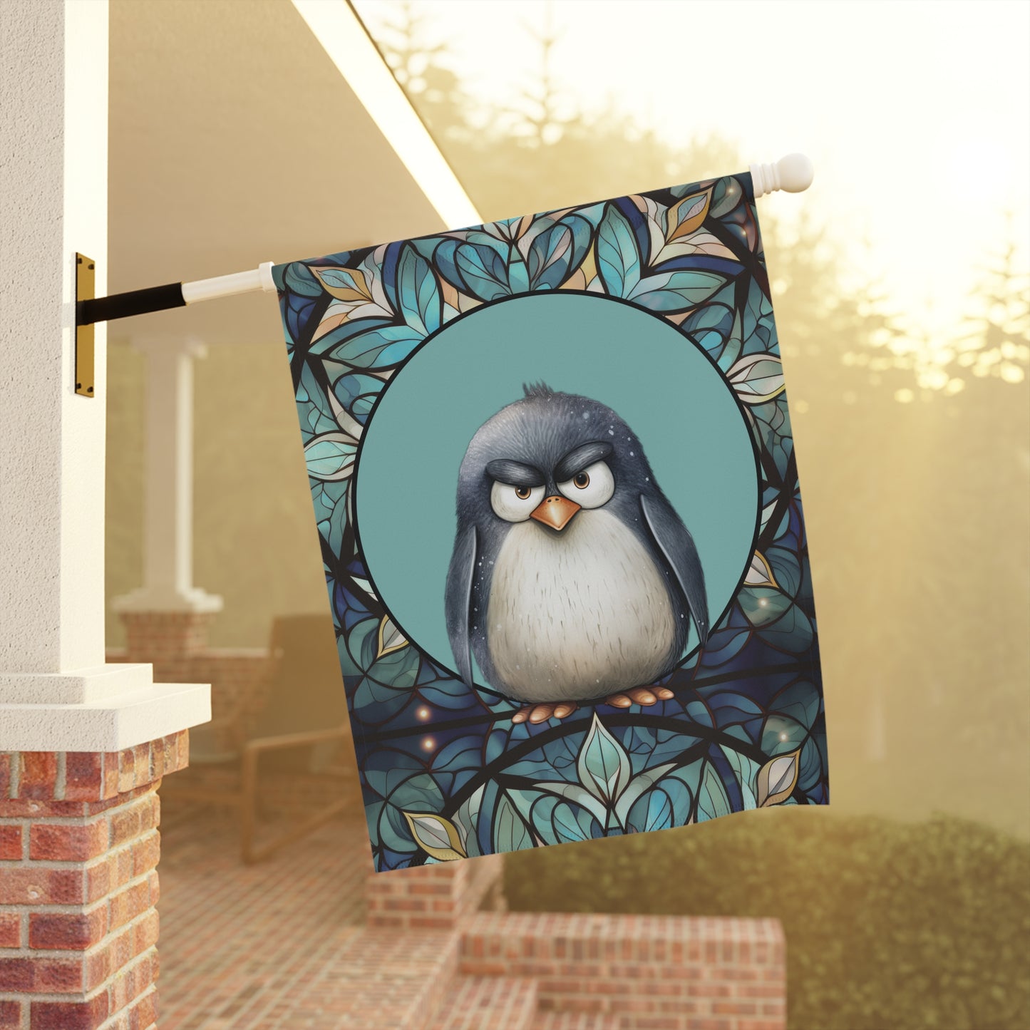 Mister Penguin 2-Sided Garden & House Flag/Banner