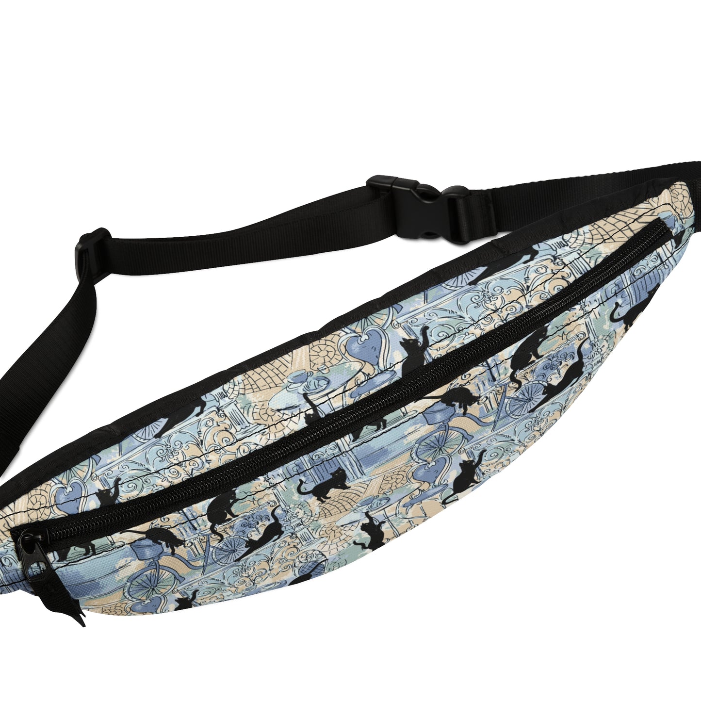 Paris Cats in Blue Fanny Pack