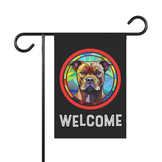 Staffordshire Bull Terrier Welcome 2-Sided Garden & House Flag/Banner