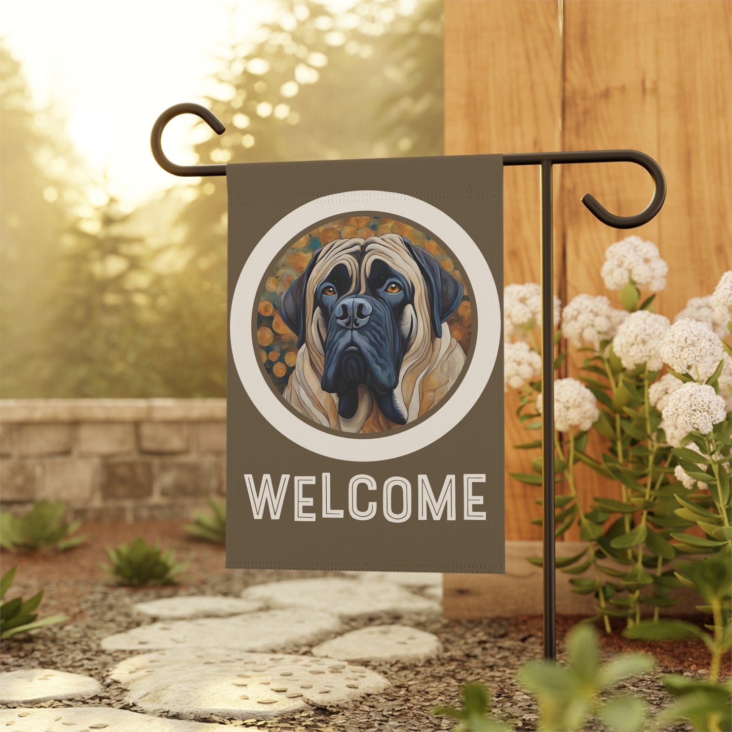 Mastiff Welcome 2-Sided Garden & House Flag/Banner