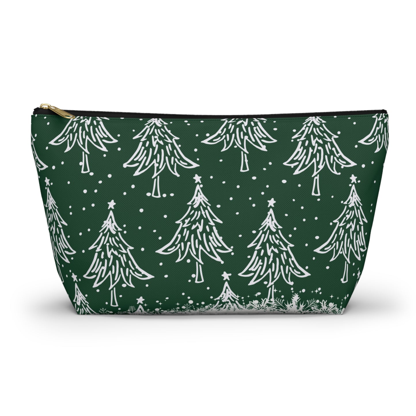 Christmas Trees for All Green Accessory Pouch w T-bottom