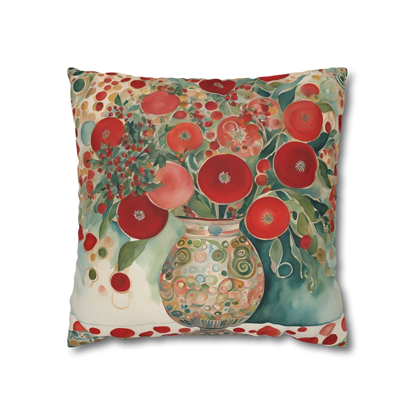 Chesney's Bouquet Square Poly Canvas Pillowcase