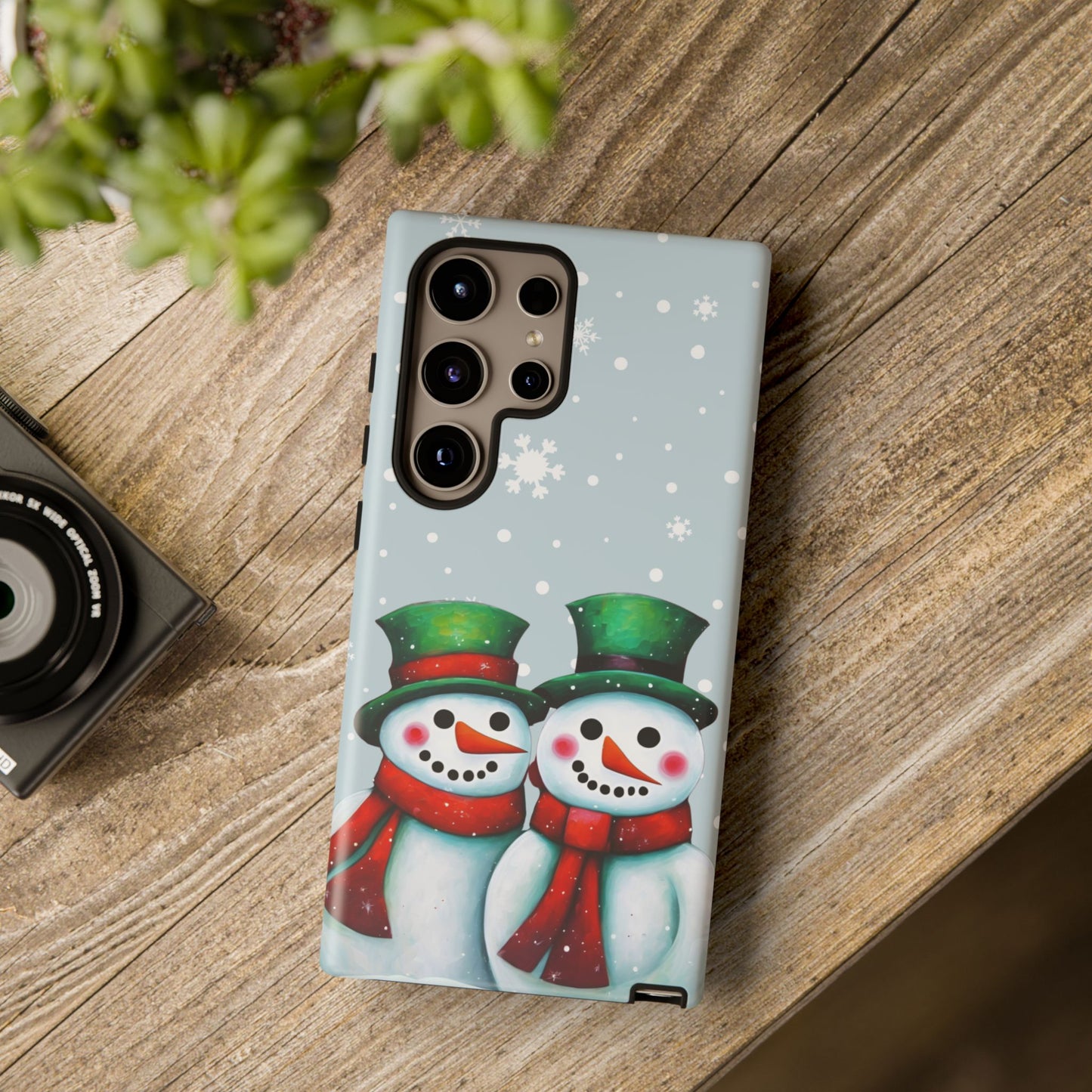 Snowman Couple iPhone Samsung Galaxy Google Pixel Tough Cases