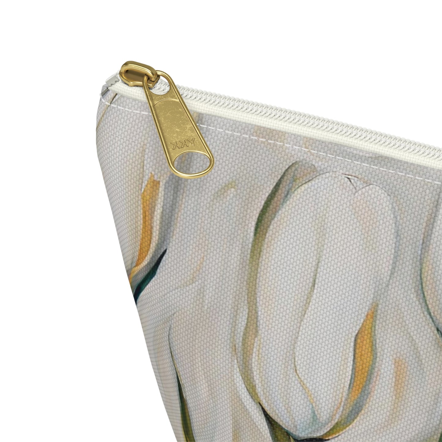 White Tulips Accessory Pouch w T-bottom