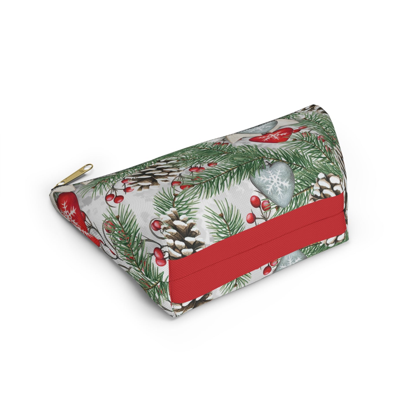 Pinecones & Bows Accessory Pouch w T-bottom