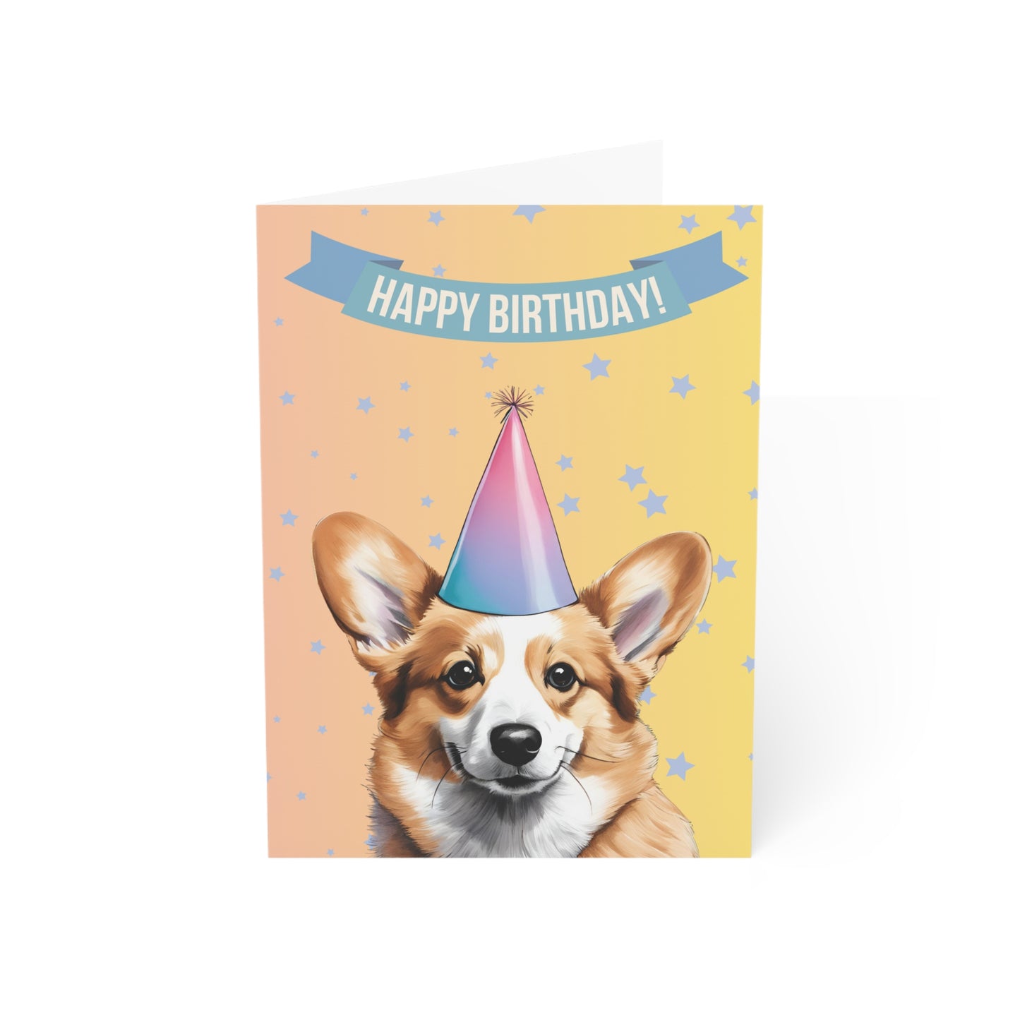 Corgi Happy Birthday 5 x 7 Greeting Cards (10 Pack)