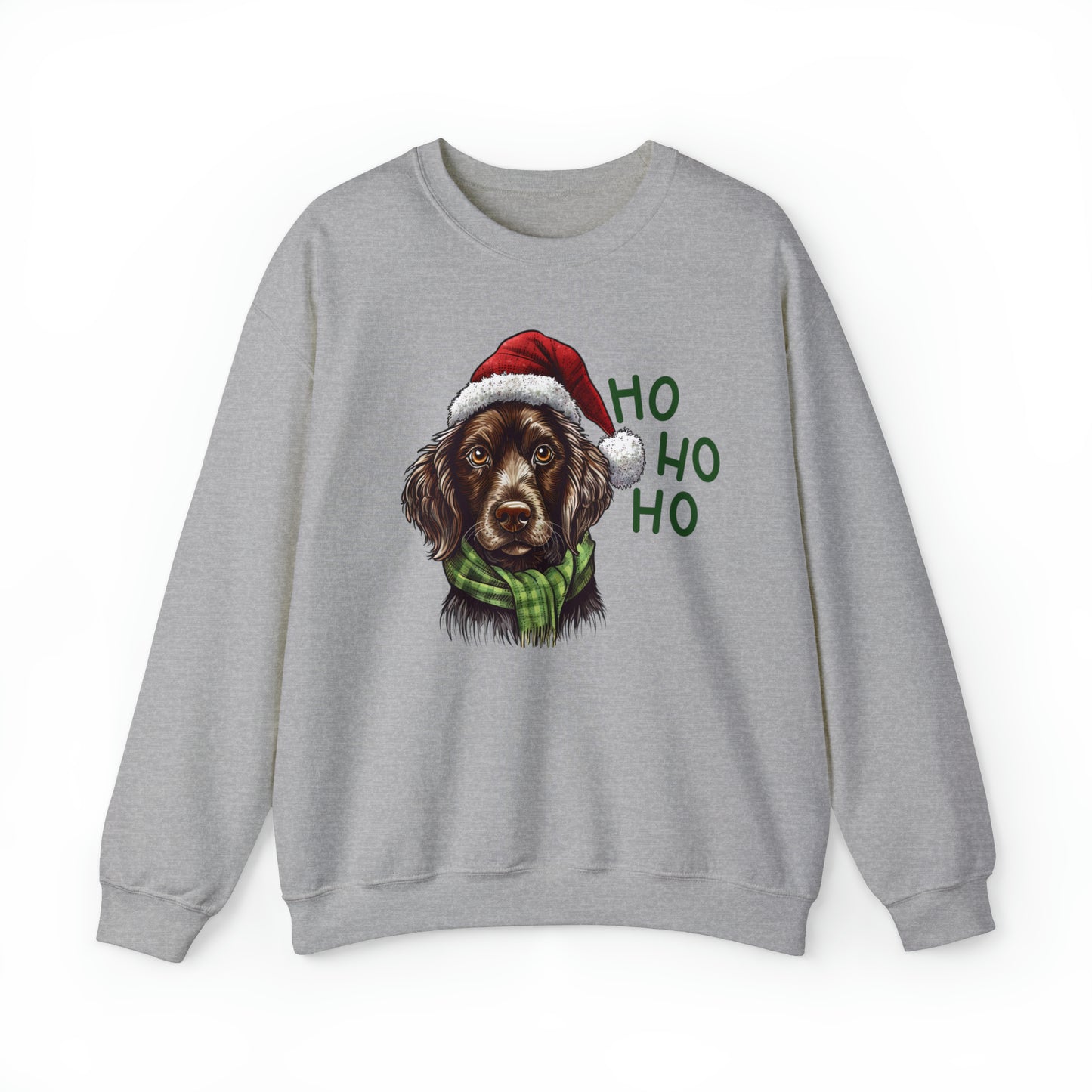 Ho Ho Ho Ready For Christmas Cute Dog Unisex Heavy Blend™ Crewneck Sweatshirt