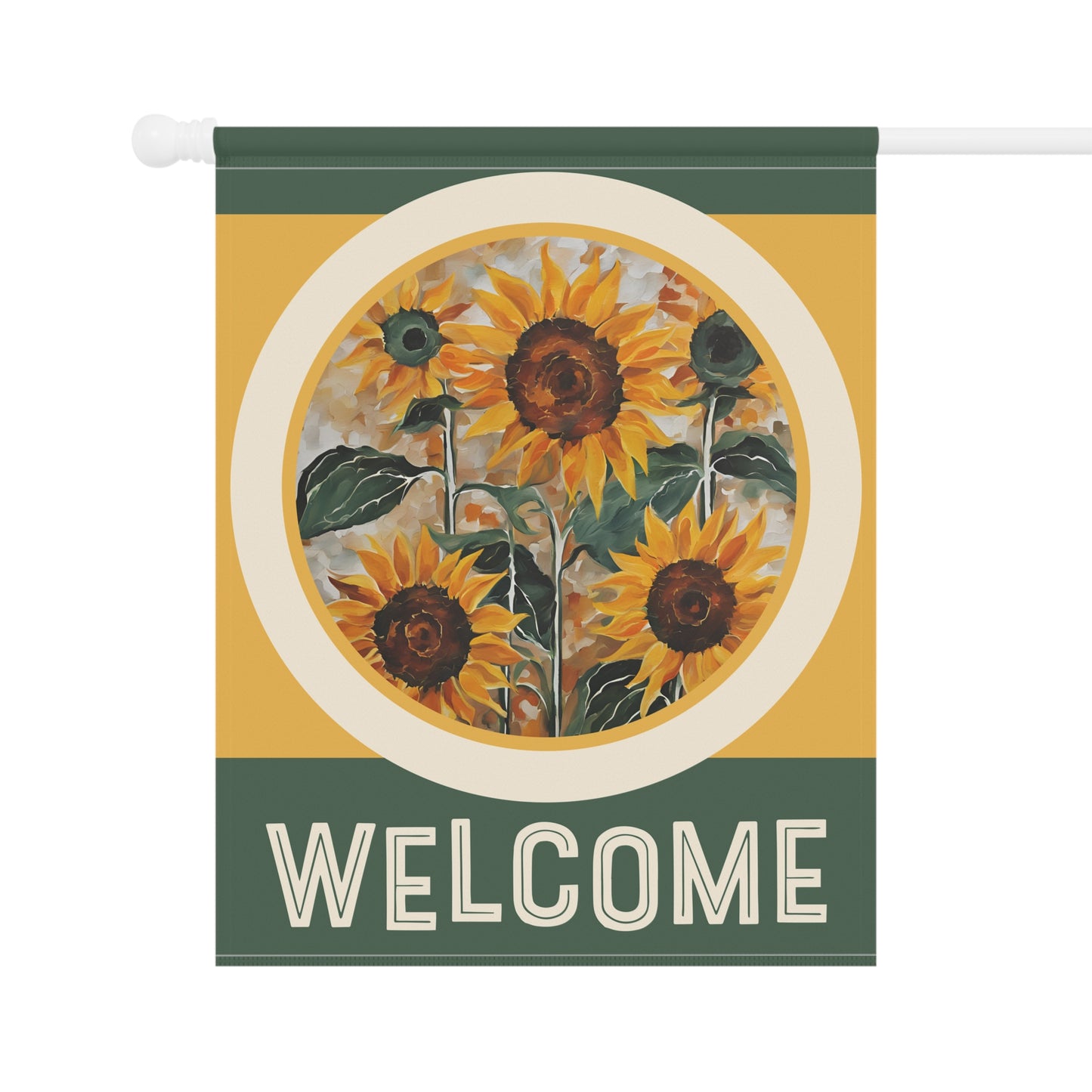 Sunflowers on My Mind Welcome 2-Sided Garden & House Flag/Banner