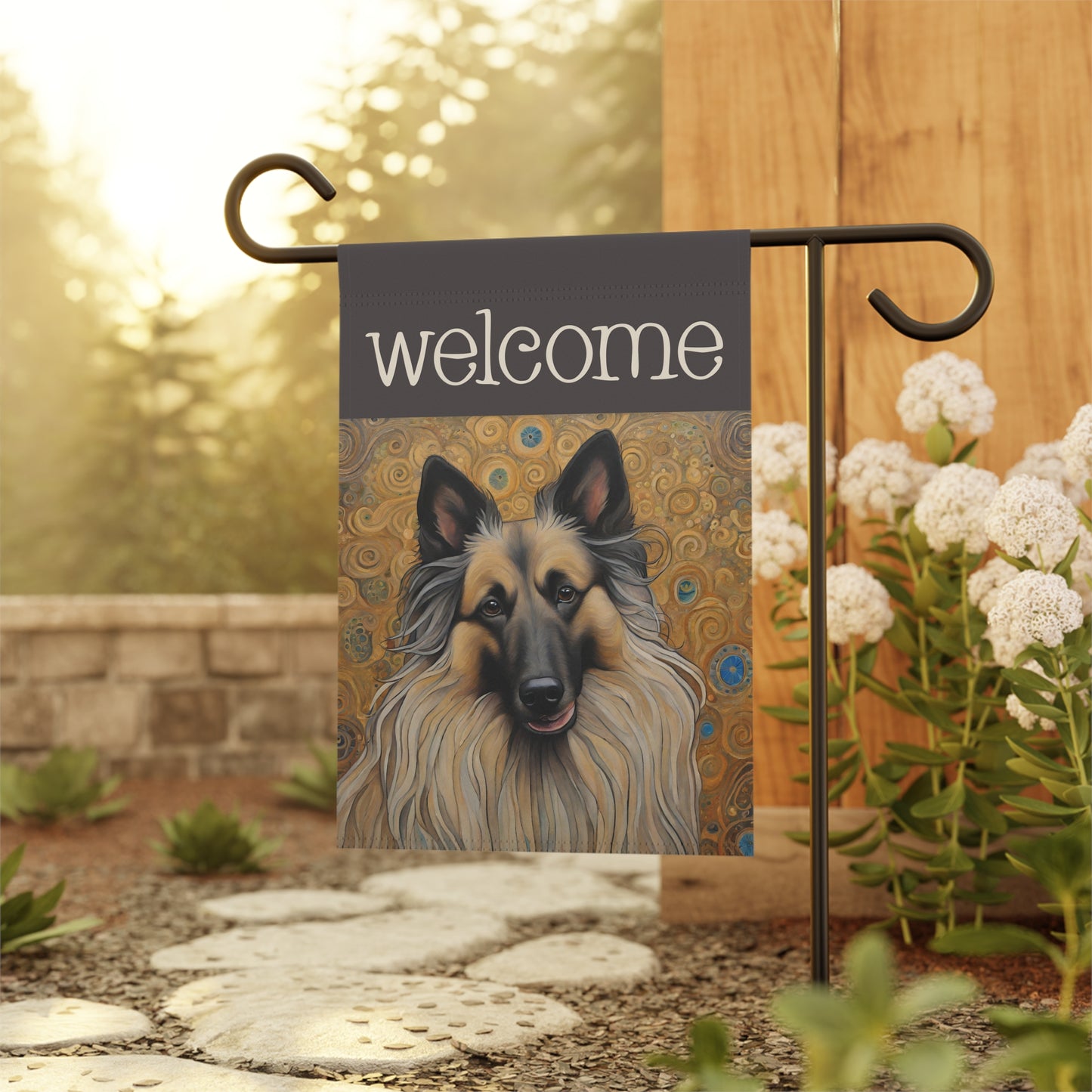 Belgian Tervuren Welcome 2-Sided Garden & House Flag/Banner