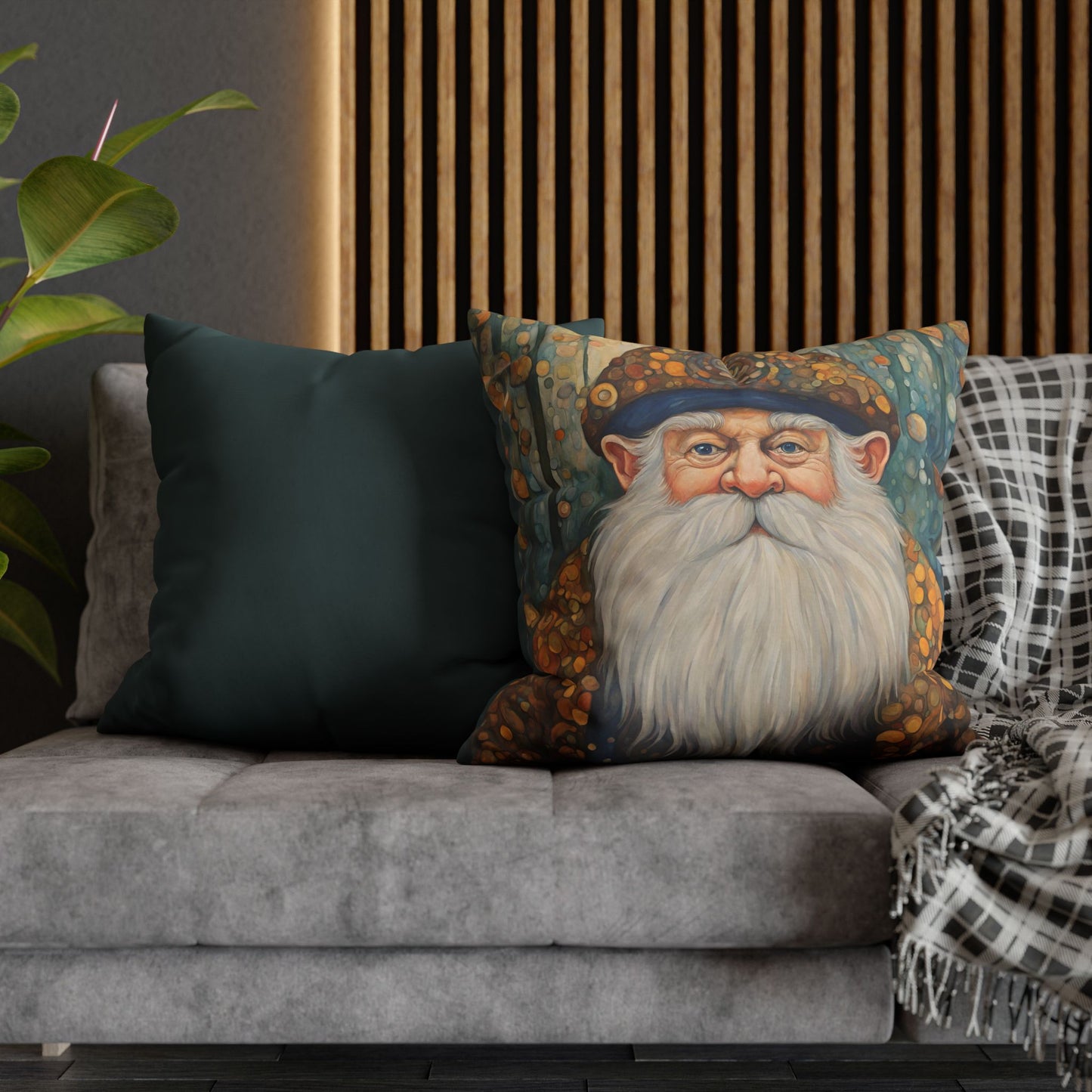 The Gnome Square Poly Canvas Pillowcase