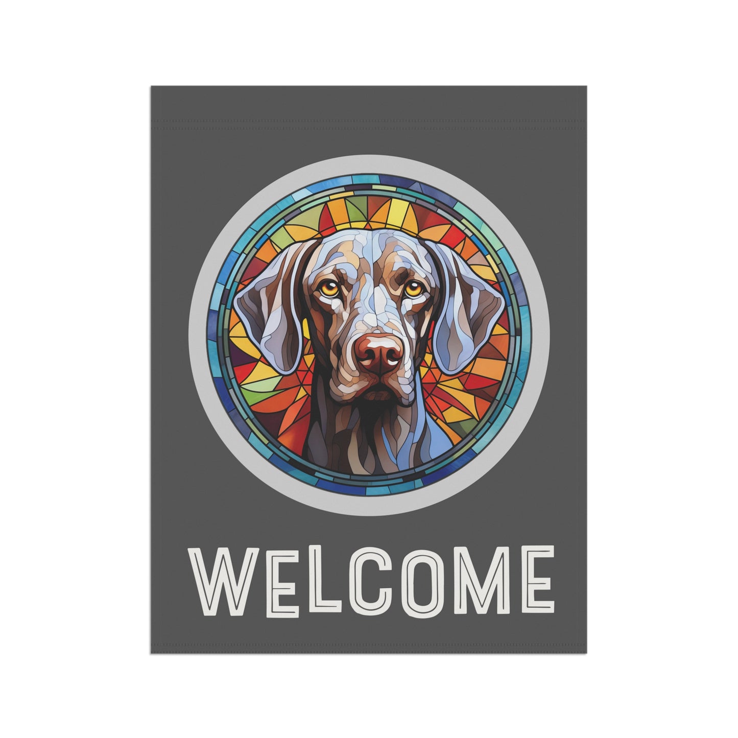 Weimaraner Welcome 2-Sided Garden & House Flag/Banner