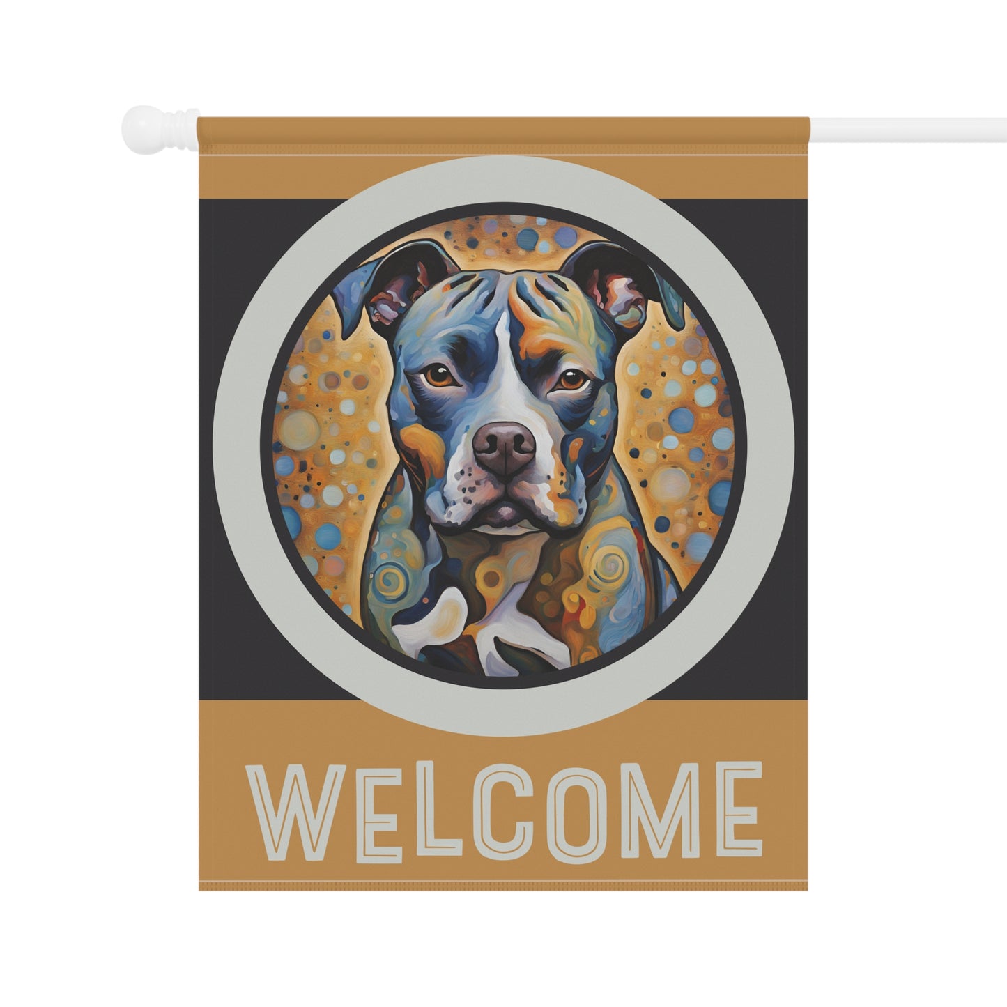 Staffordshire Bull Terrier Welcome 2-Sided Garden & House Flag/Banner