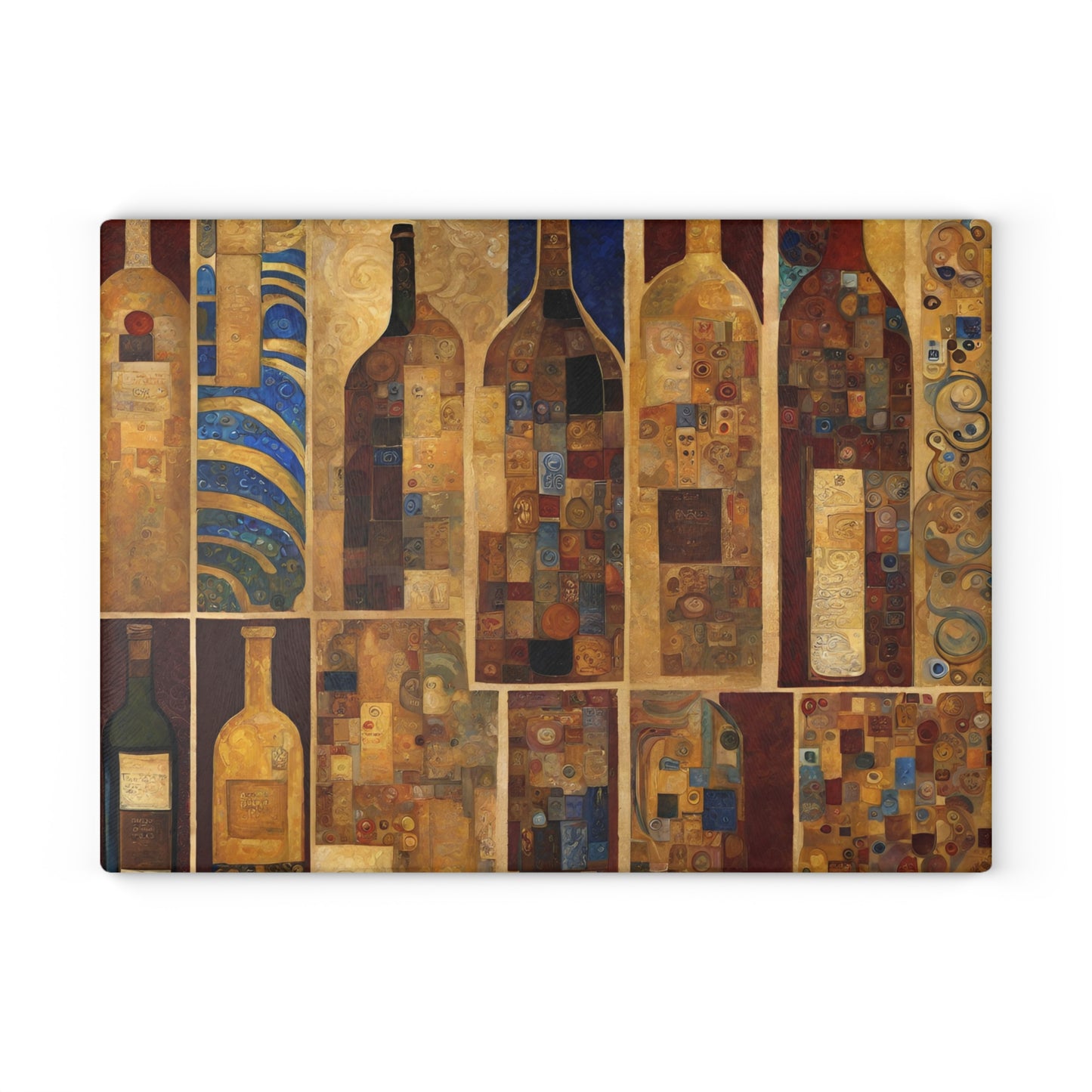 Shelf Life Abstract Art Tempered Glass Cutting Board