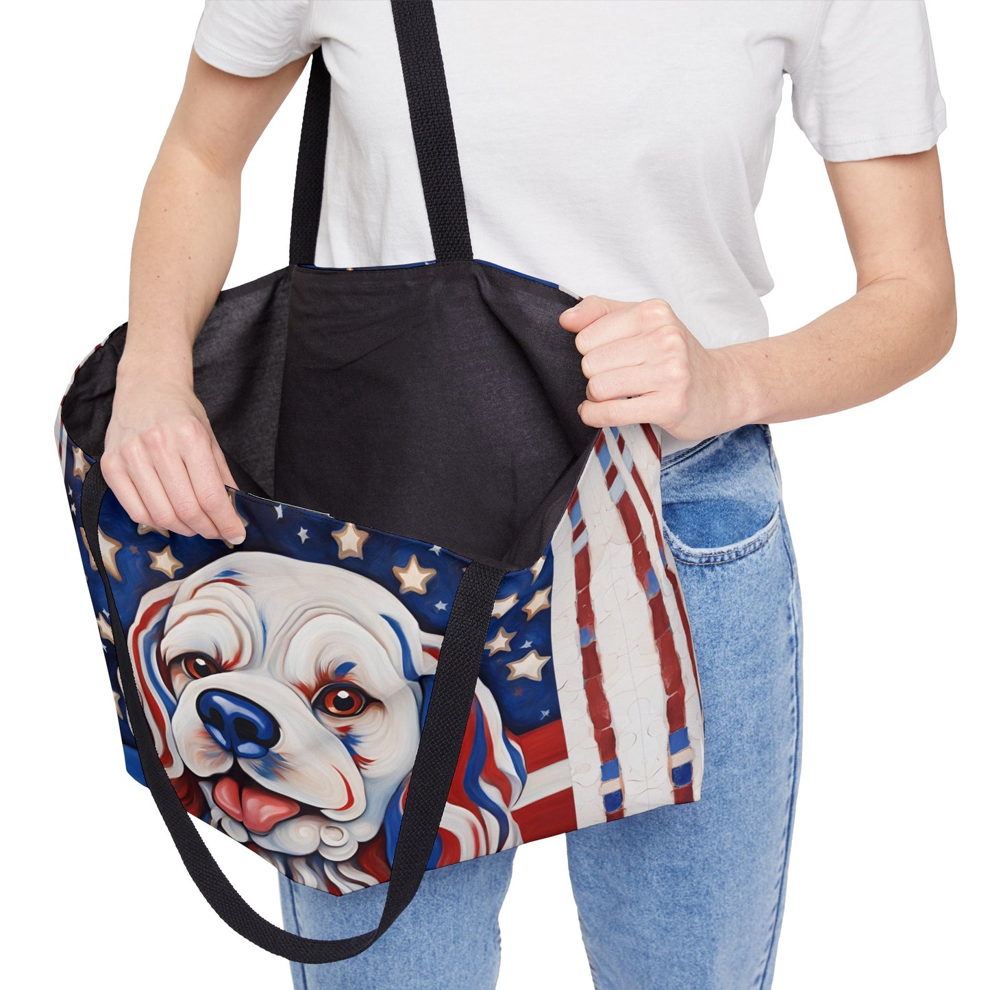 Patriotic Pup Weekender Tote Bag