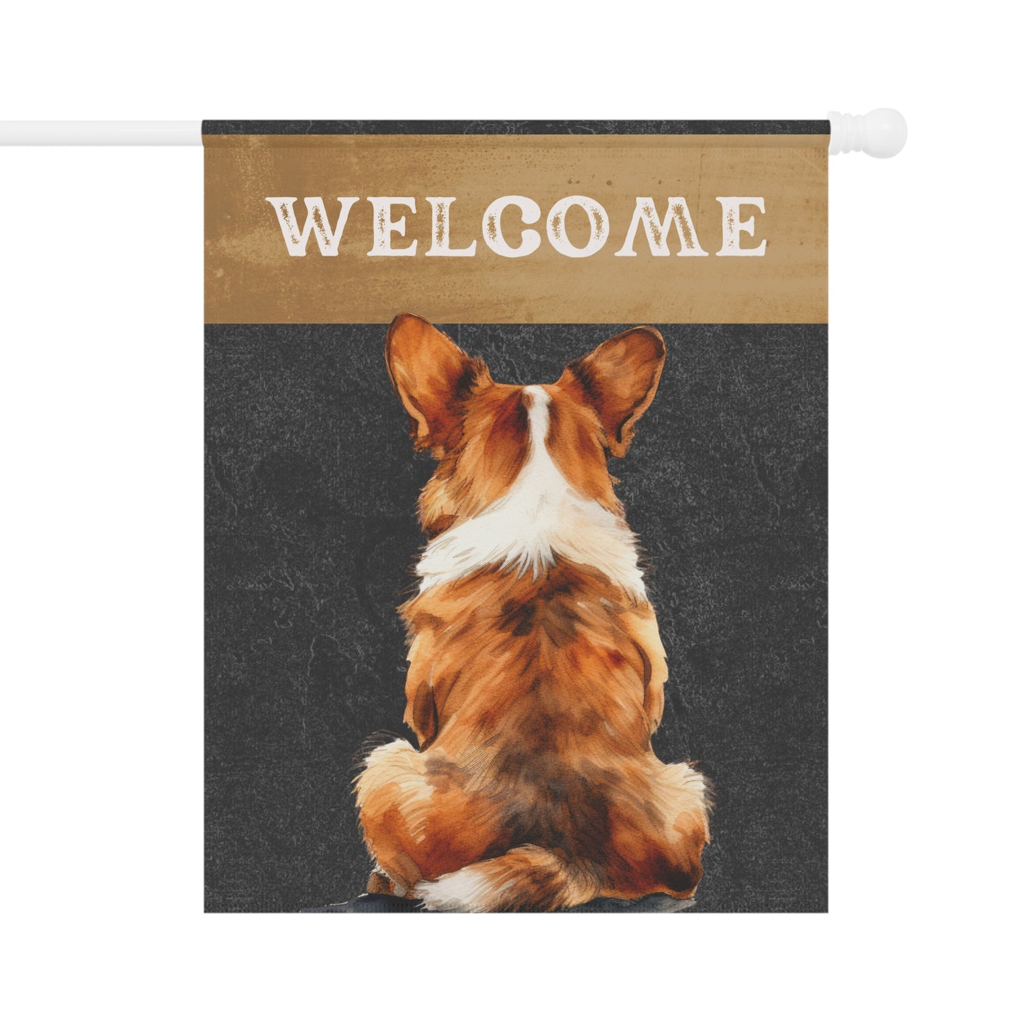 Corgi Welcome 2-Sided Garden & House Flag/Banner