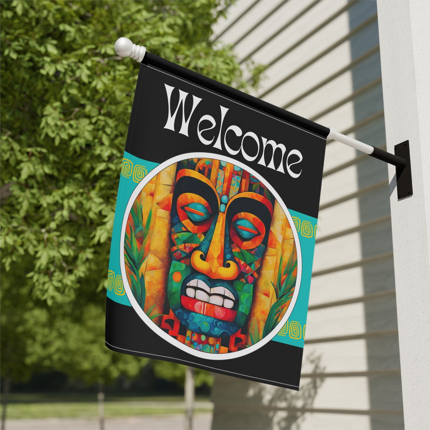 Tkik Frank Welcome 2-Sided Garden & House Flag/Banner