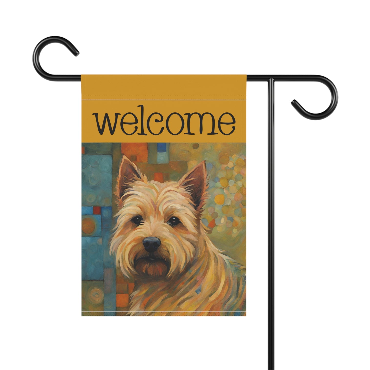 Norwich Terrier Welcome 2-Sided Garden & House Flag/Banner