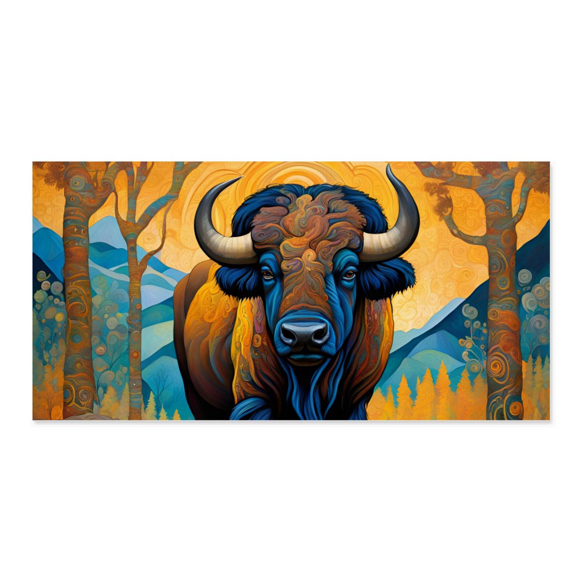 60" x 30" Printed Canvas Fabric Wall Art - No Frame (Made in USA)