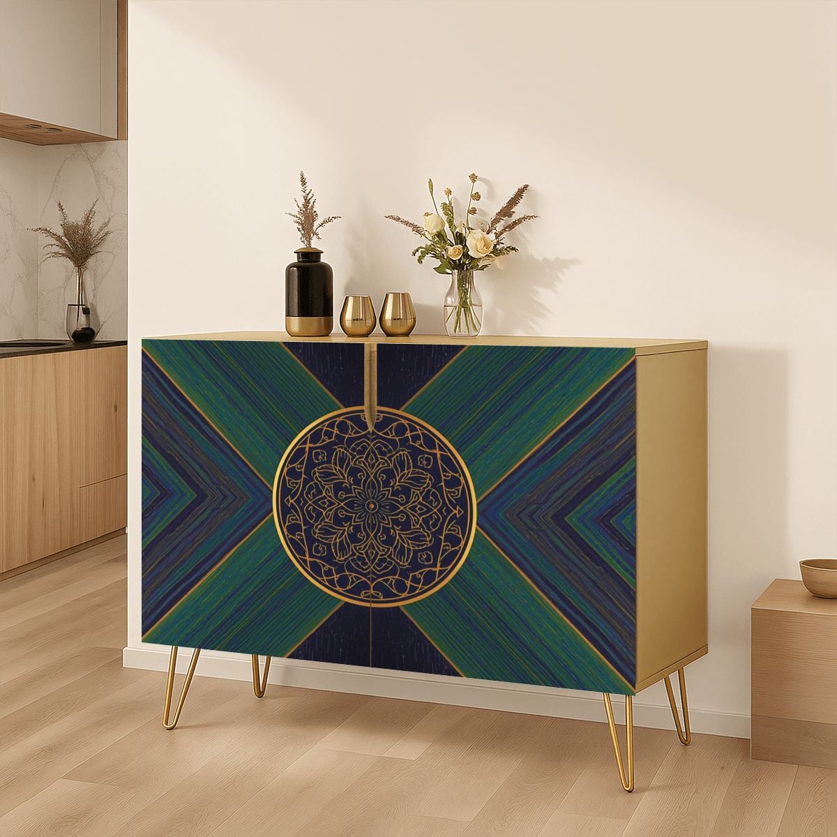 Modern Wooden Storage Cabinet (Made in USA)