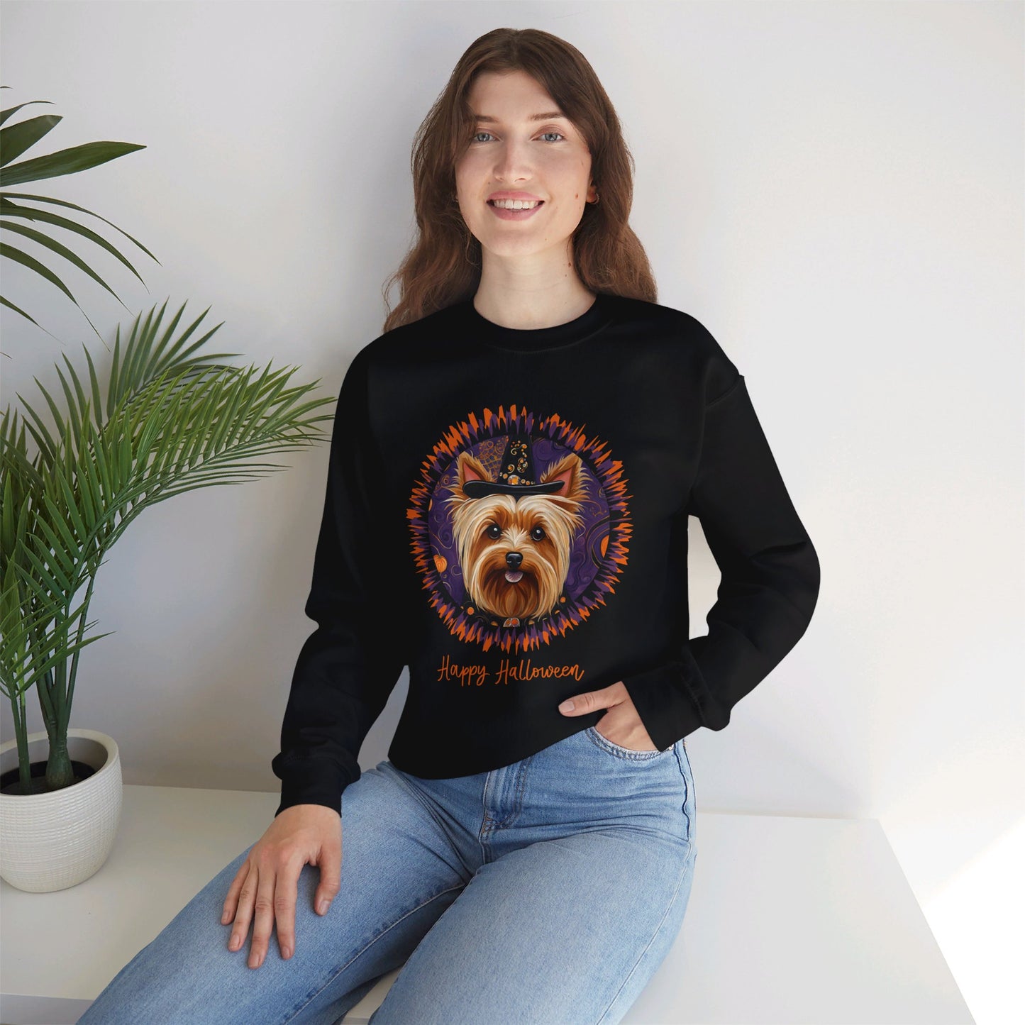 Yorkshire Terrier Halloween Unisex Heavy Blend™ Crewneck Sweatshirt