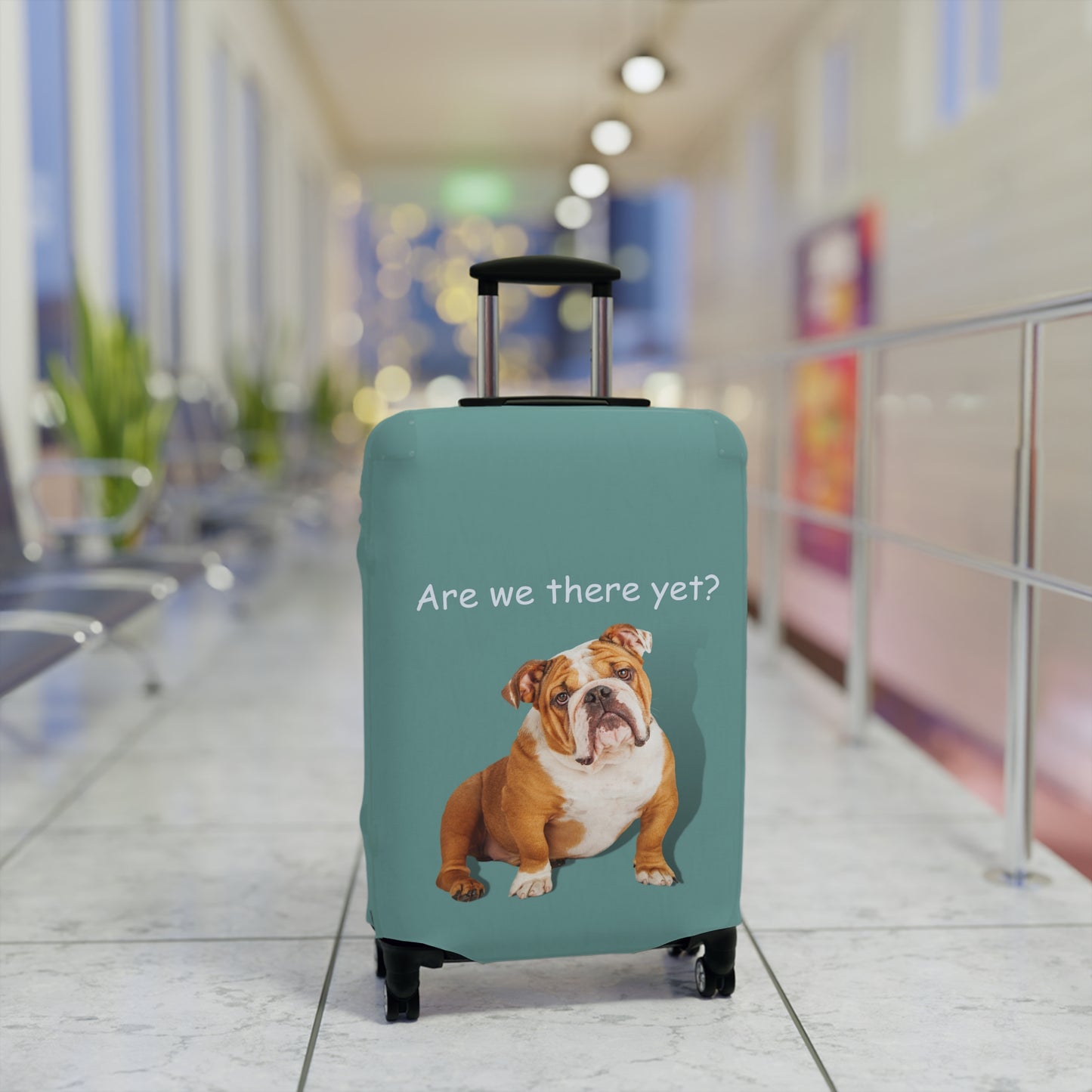 English Bulldog Are We There Yet? Luggage Cover