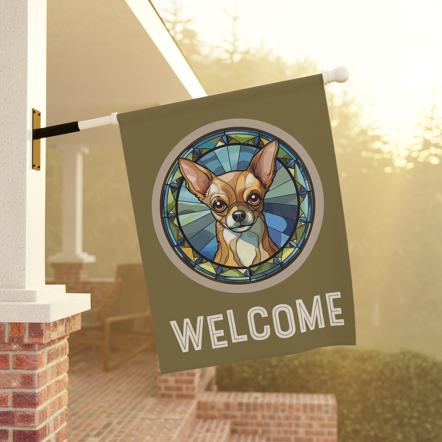 Chihuahua Welcome 2-Sided Garden & House Flag/Banner