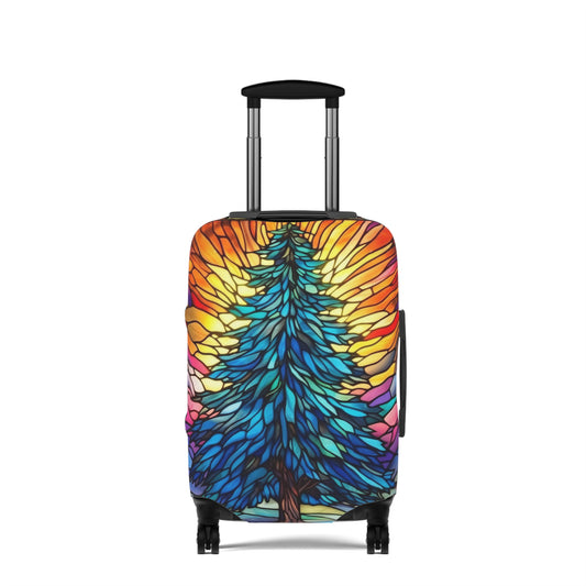 Stained Glass Pine Luggage Cover